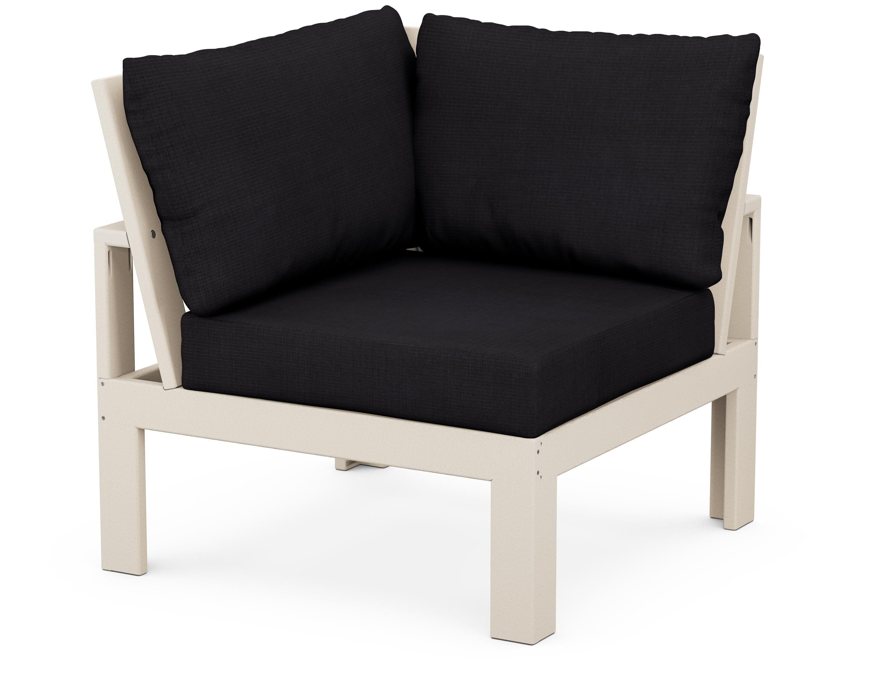 Modular Corner Chair in Sand / Midnight Linen