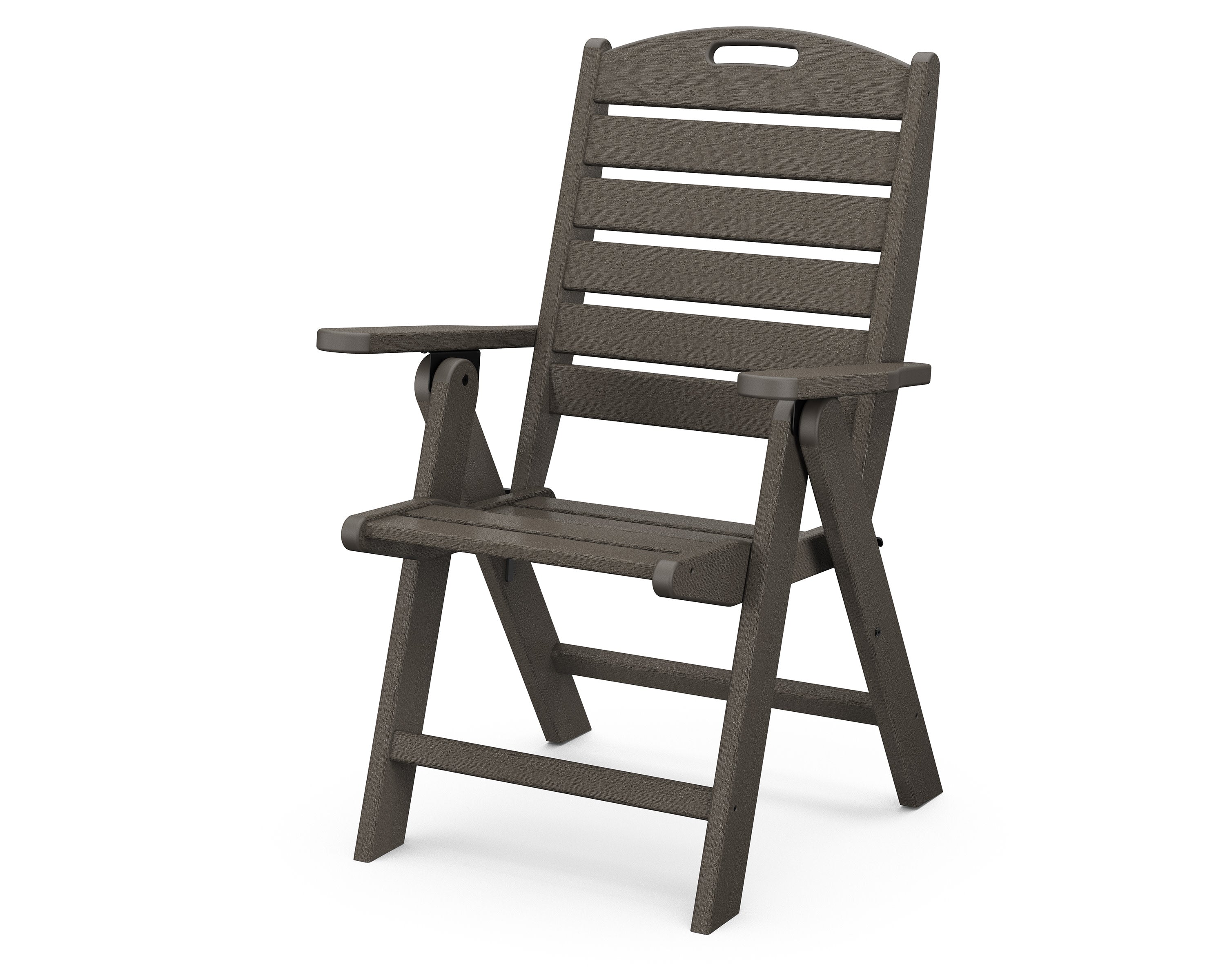 Nautical Folding Highback Chair in Vintage Coffee