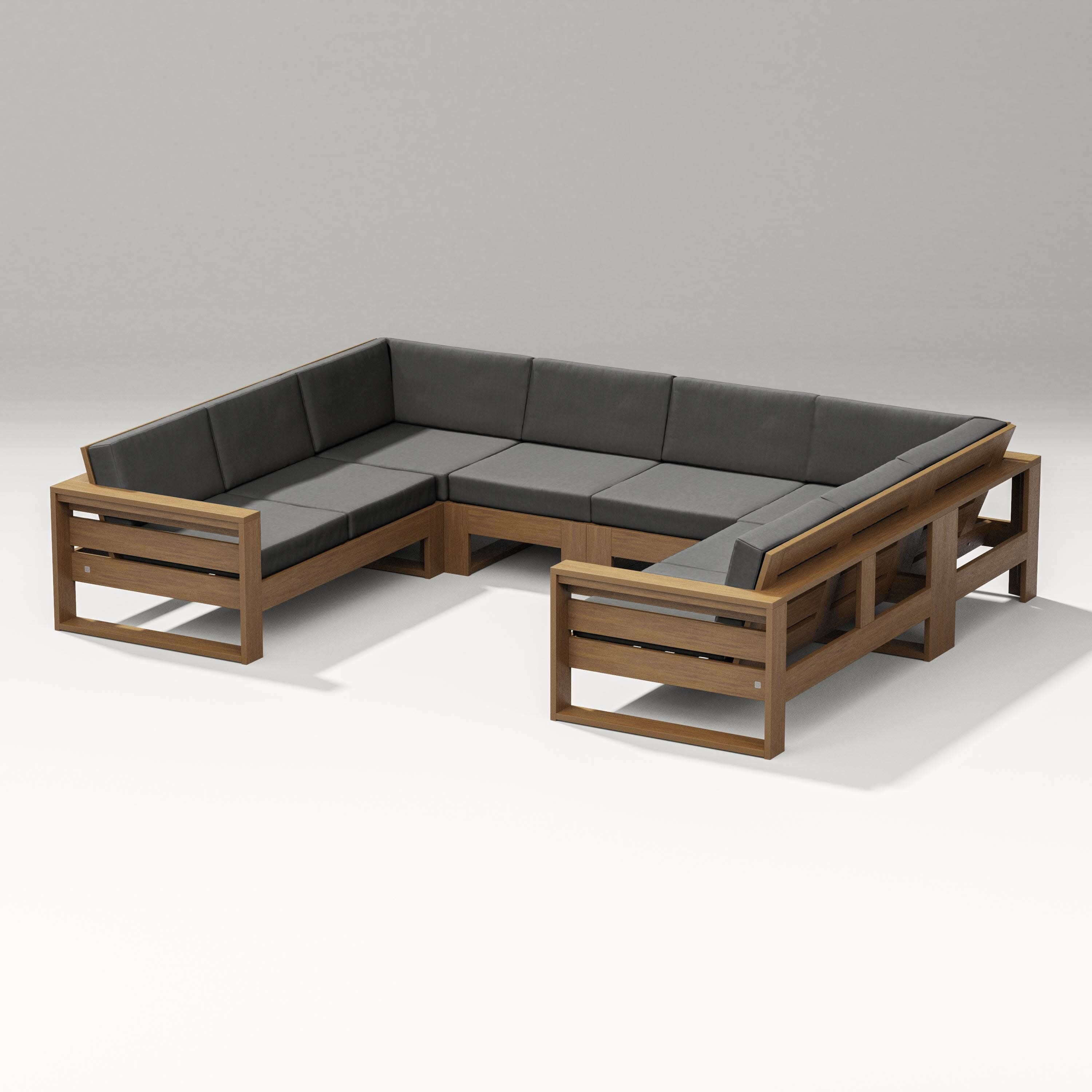 Latitude U-Shaped Sectional in Natural / Spectrum Carbon