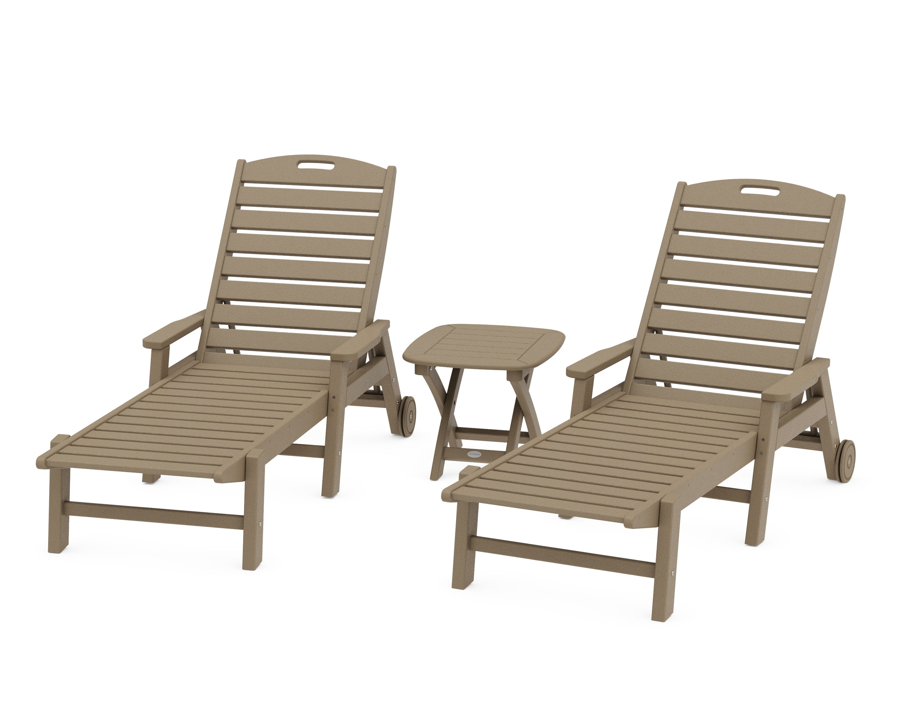 Nautical 3-Piece Chaise Set in Vintage Sahara
