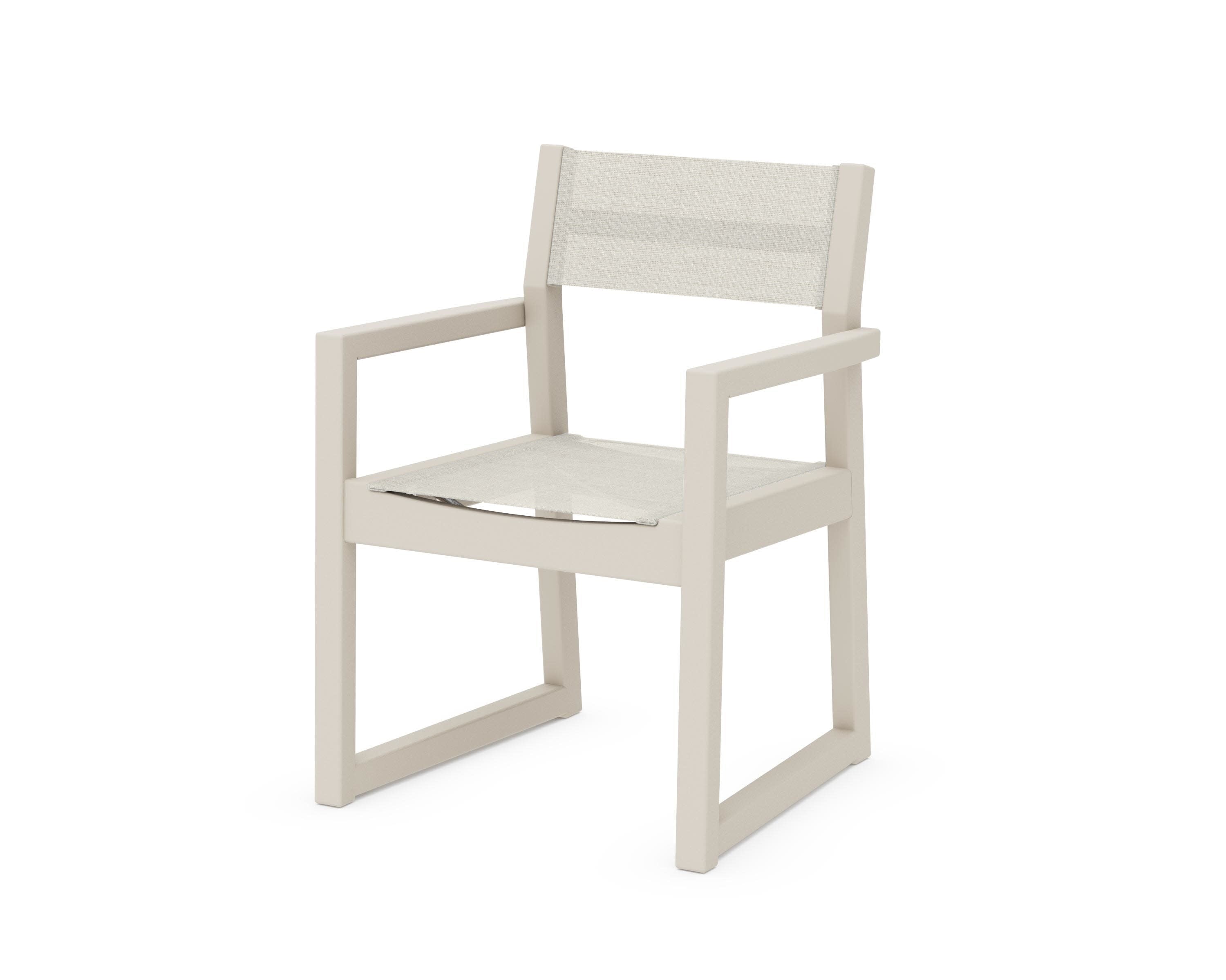 EDGE Sling Dining Arm Chair in Sand / Parchment Sling