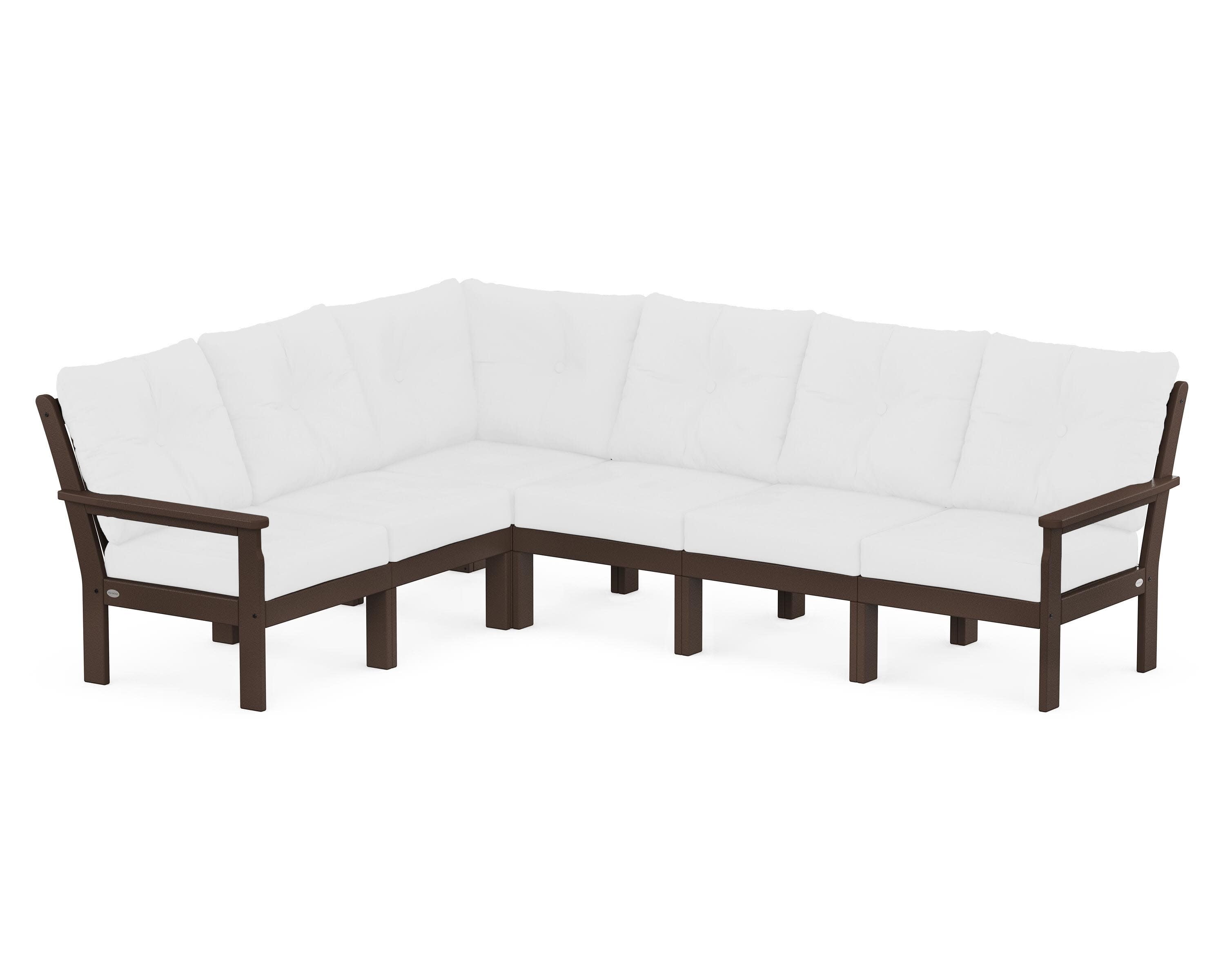 Vineyard 6-Piece Sectional in Mahogany / Natural