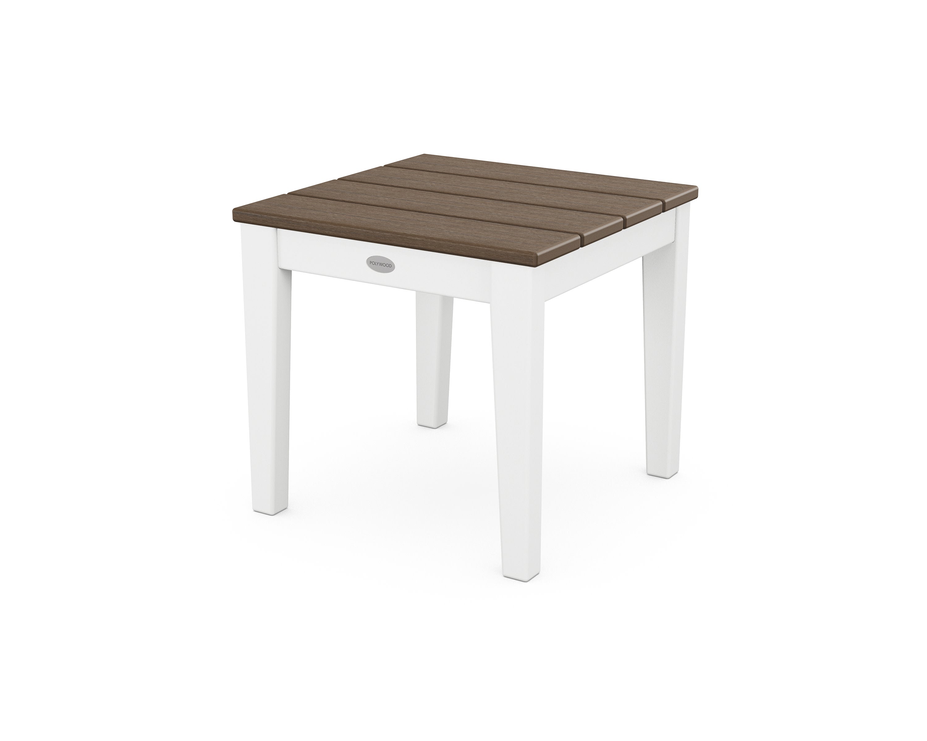 Newport 18" End Table in White / Kona