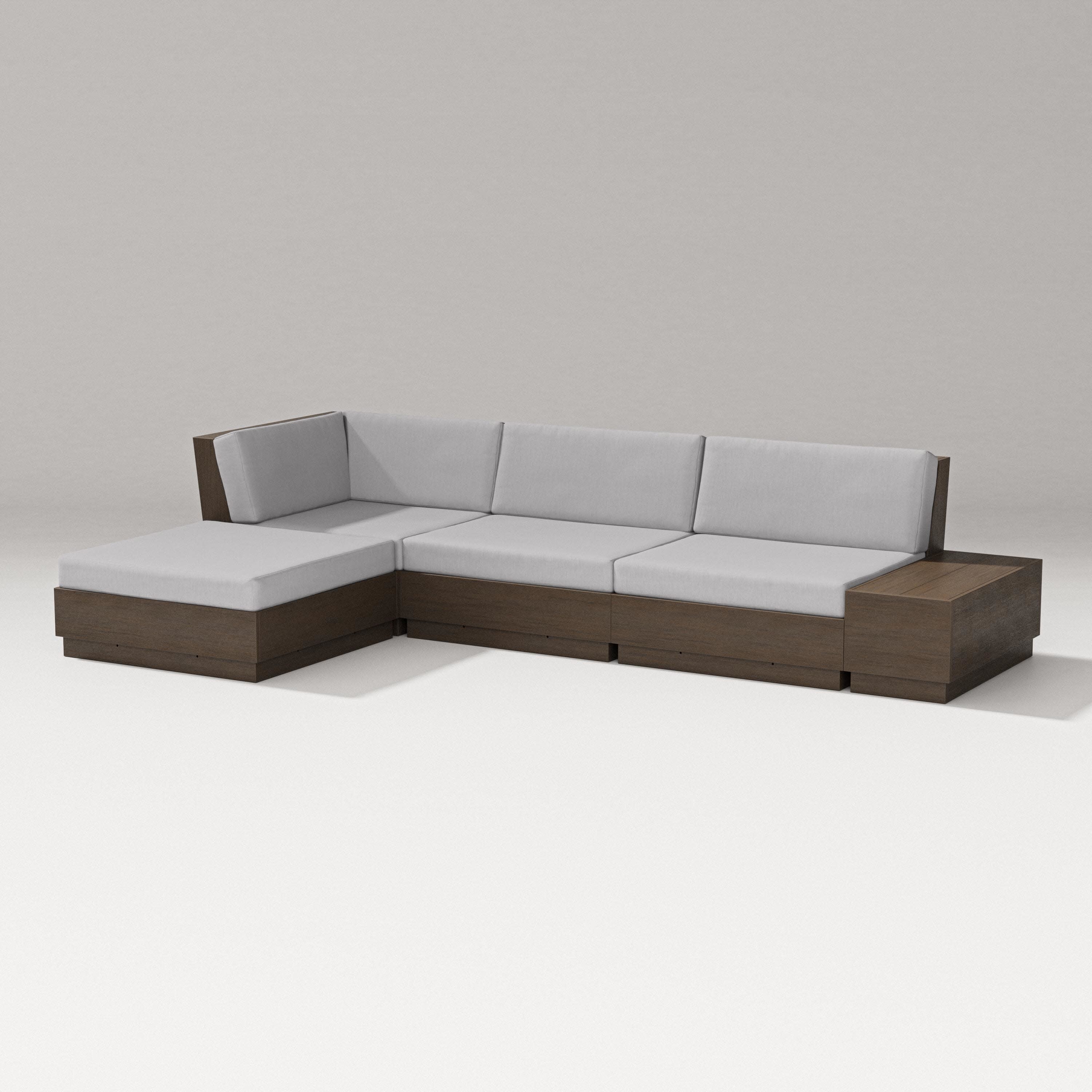 Elevate Chaise Sectional in Kona / Granite