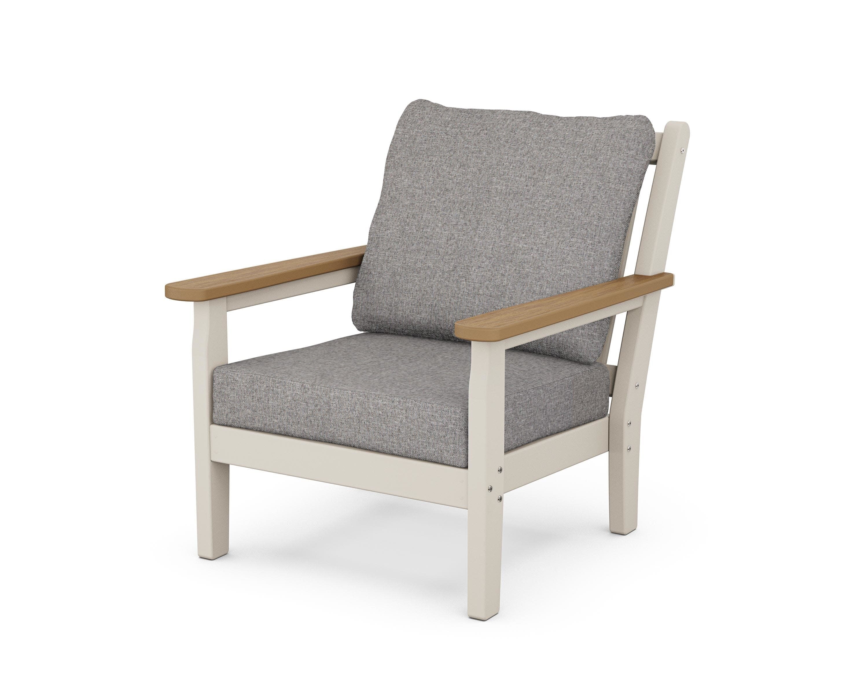 Chippendale Deep Seating Chair in Sand / Natural / Grey Mist