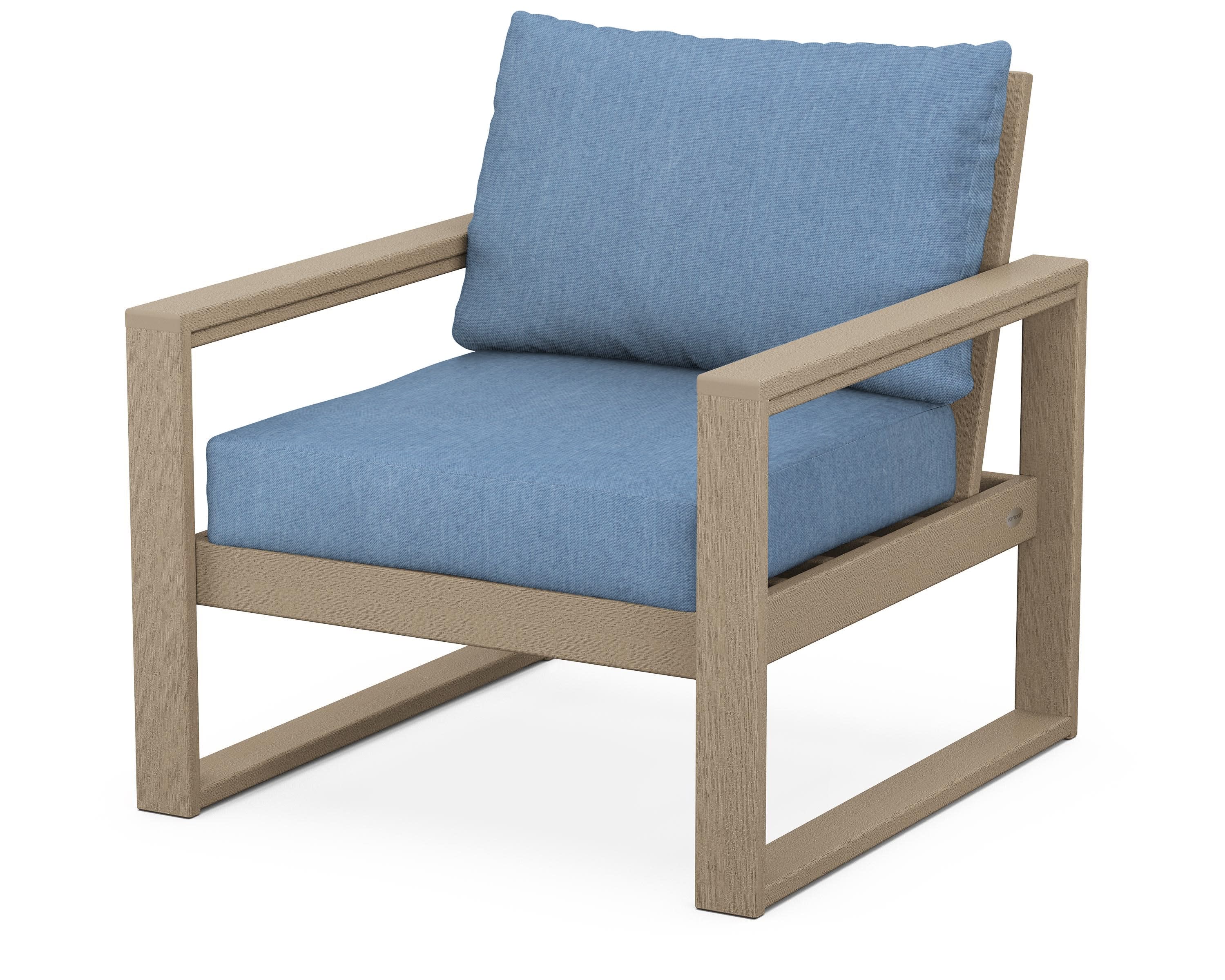 EDGE Club Chair in Vintage Sahara / Sky Blue