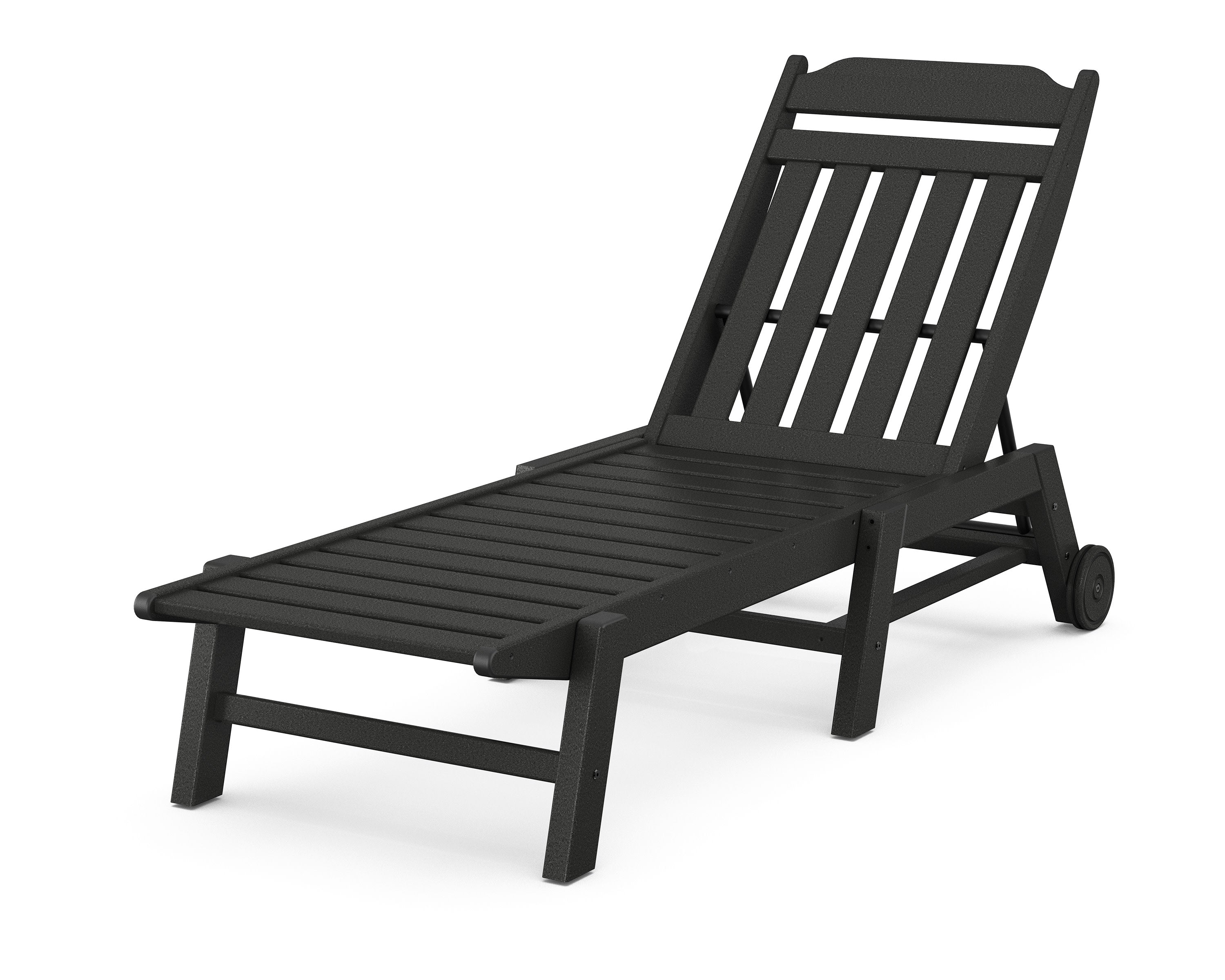 Cottage Chaise with Wheels in Black