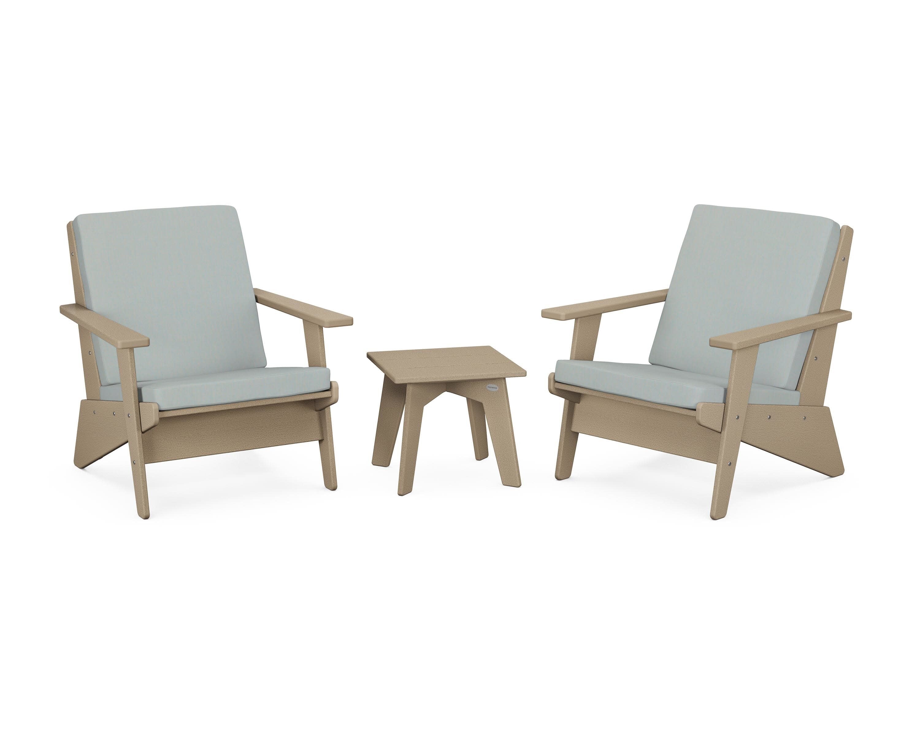 Riviera Modern Lounge 3-Piece Set in Vintage Sahara / Spa