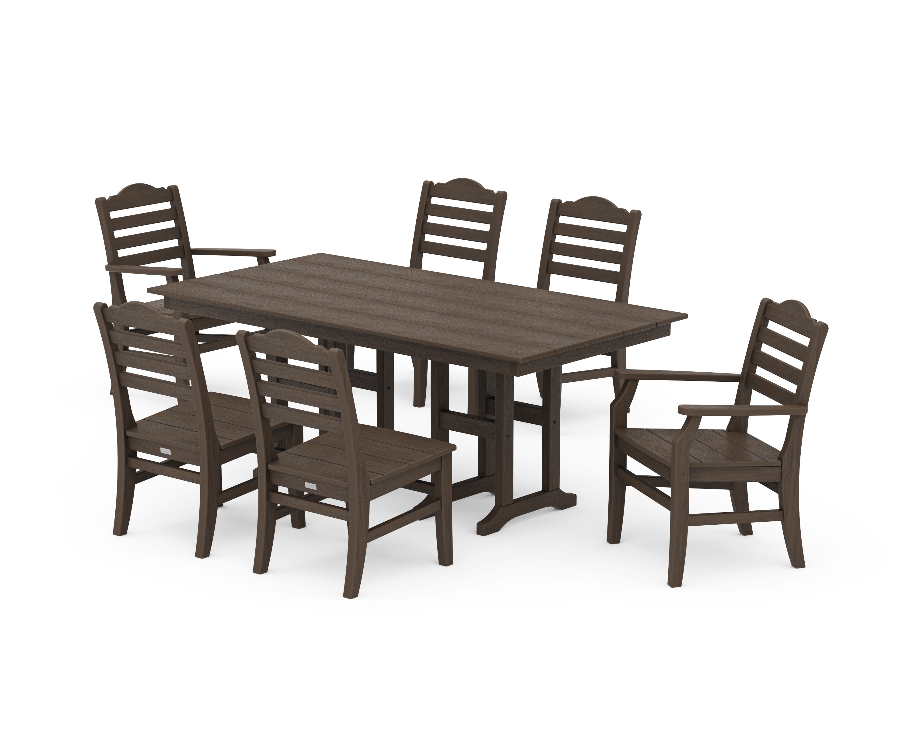 Savannah 7-Piece Farmhouse Dining Set in Kona