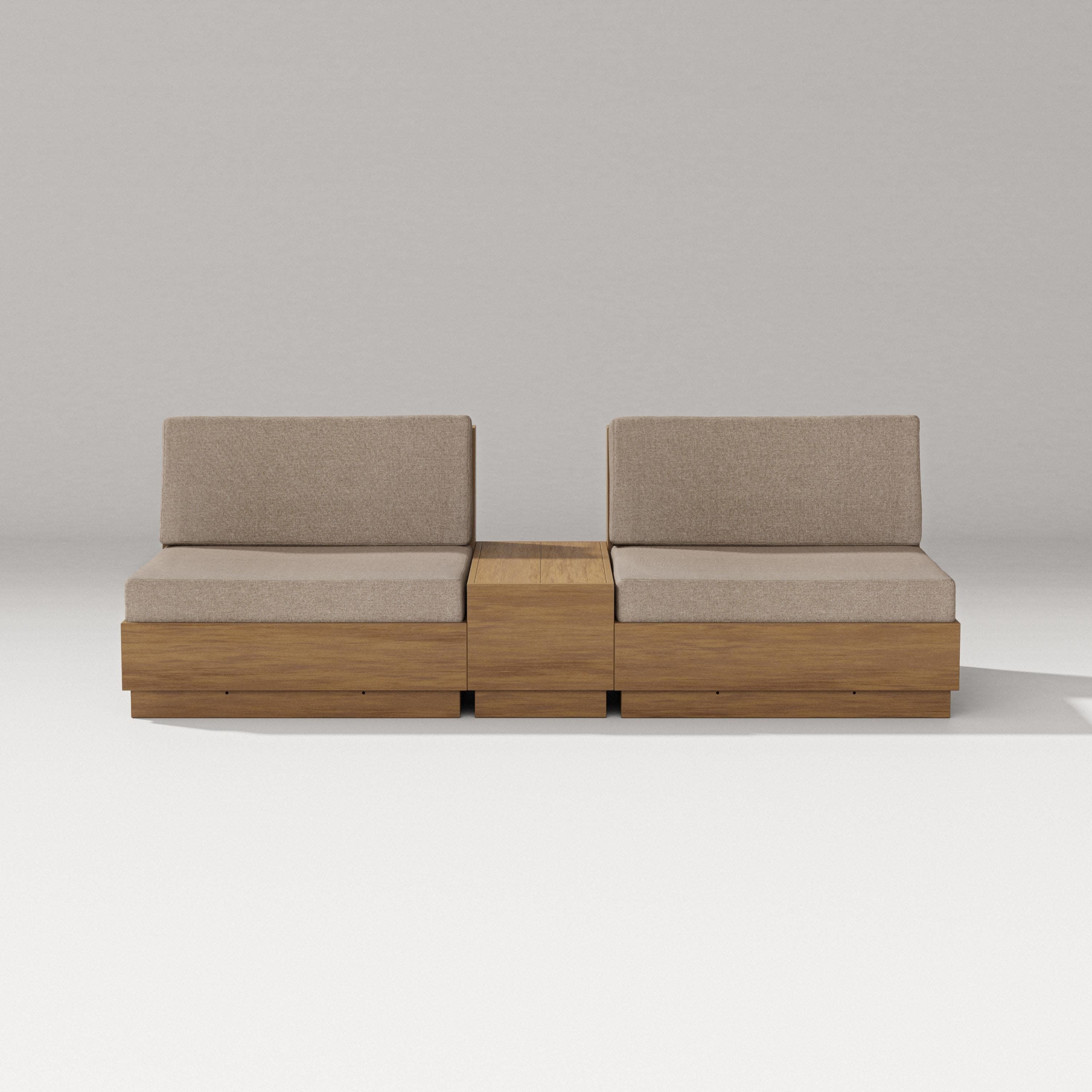 Elevate Lounge Chair Set in Natural / Spiced Burlap