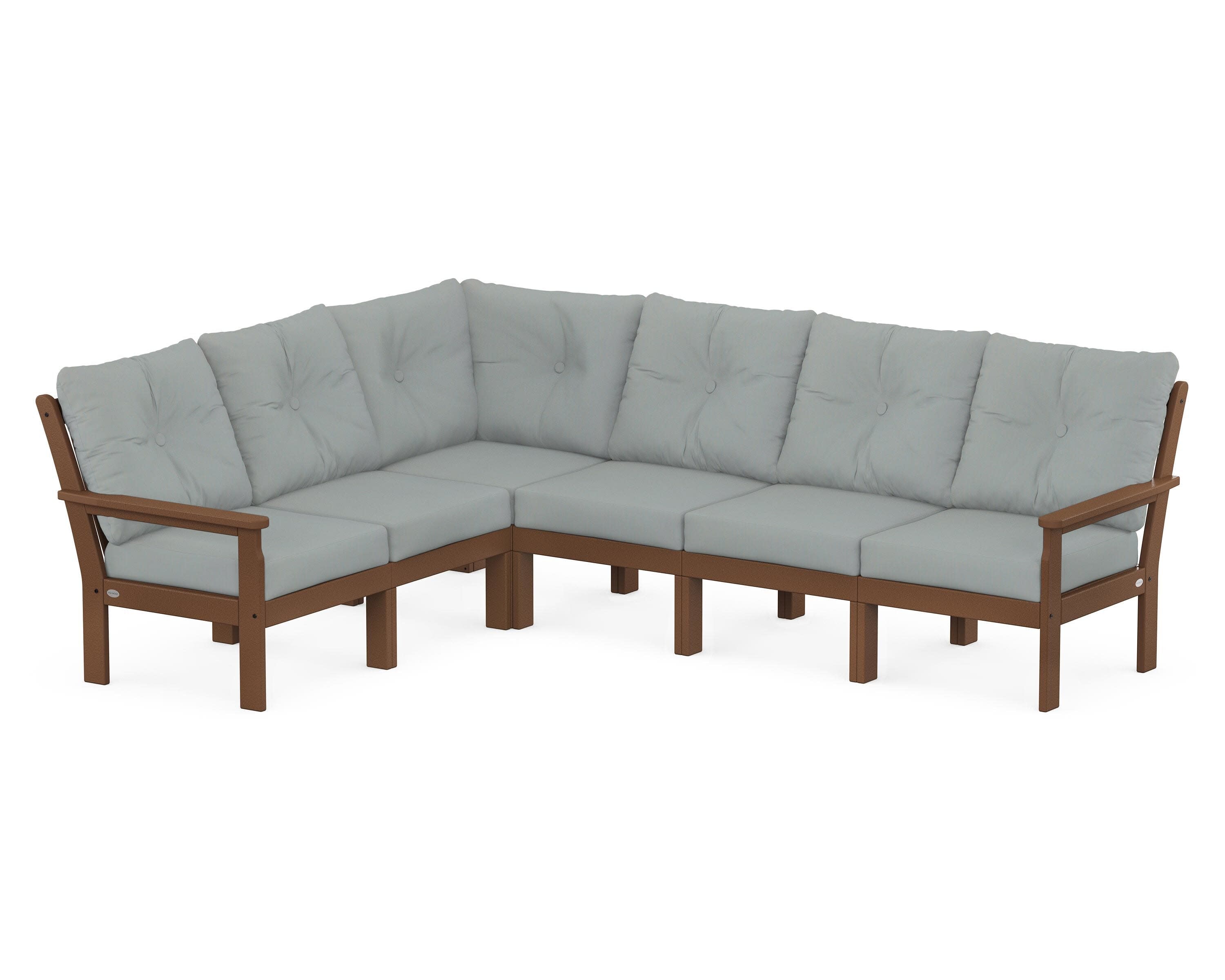 Vineyard 6-Piece Sectional in Teak / Spa