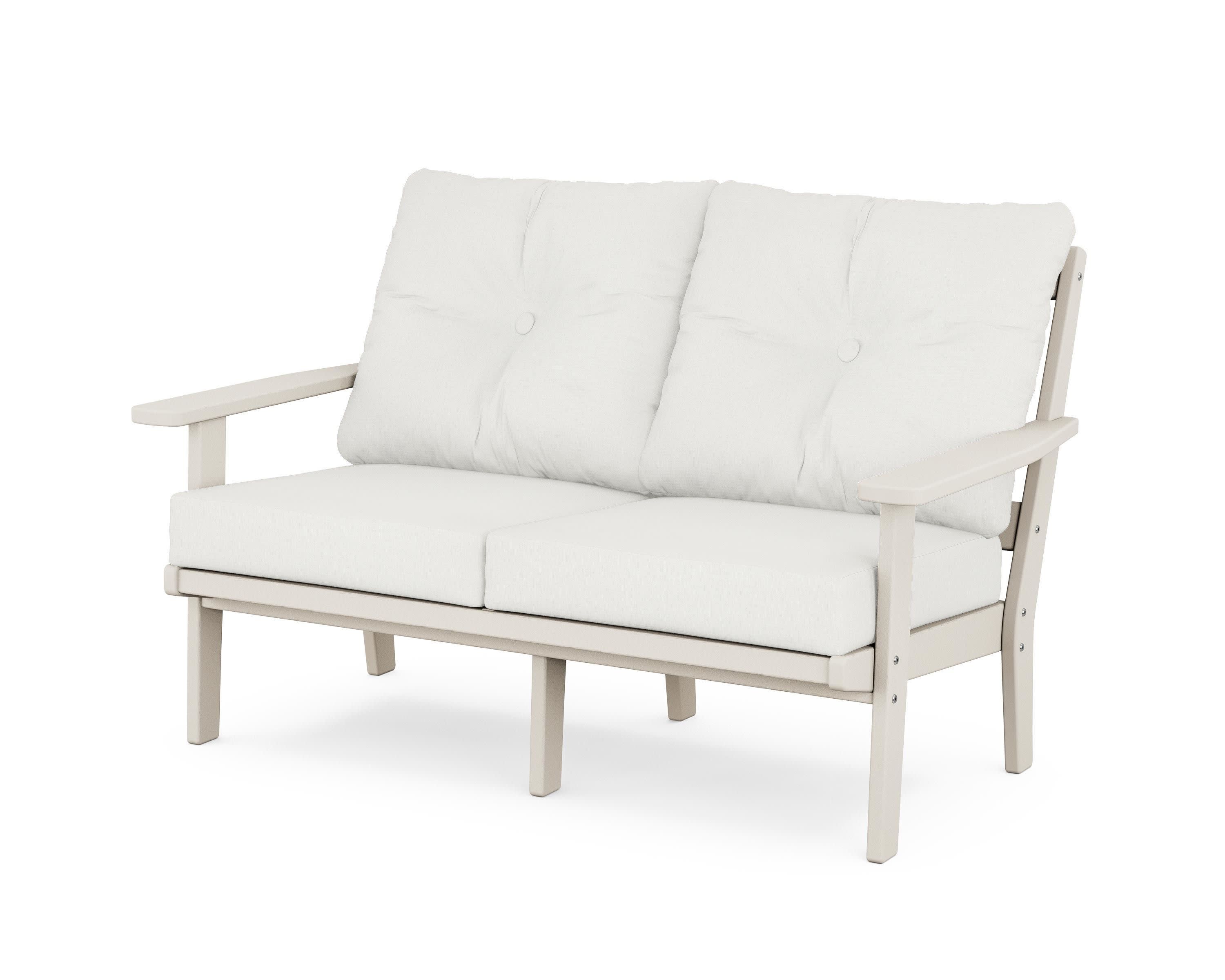 Prairie Deep SeatingLoveseat in Sand / Natural Linen