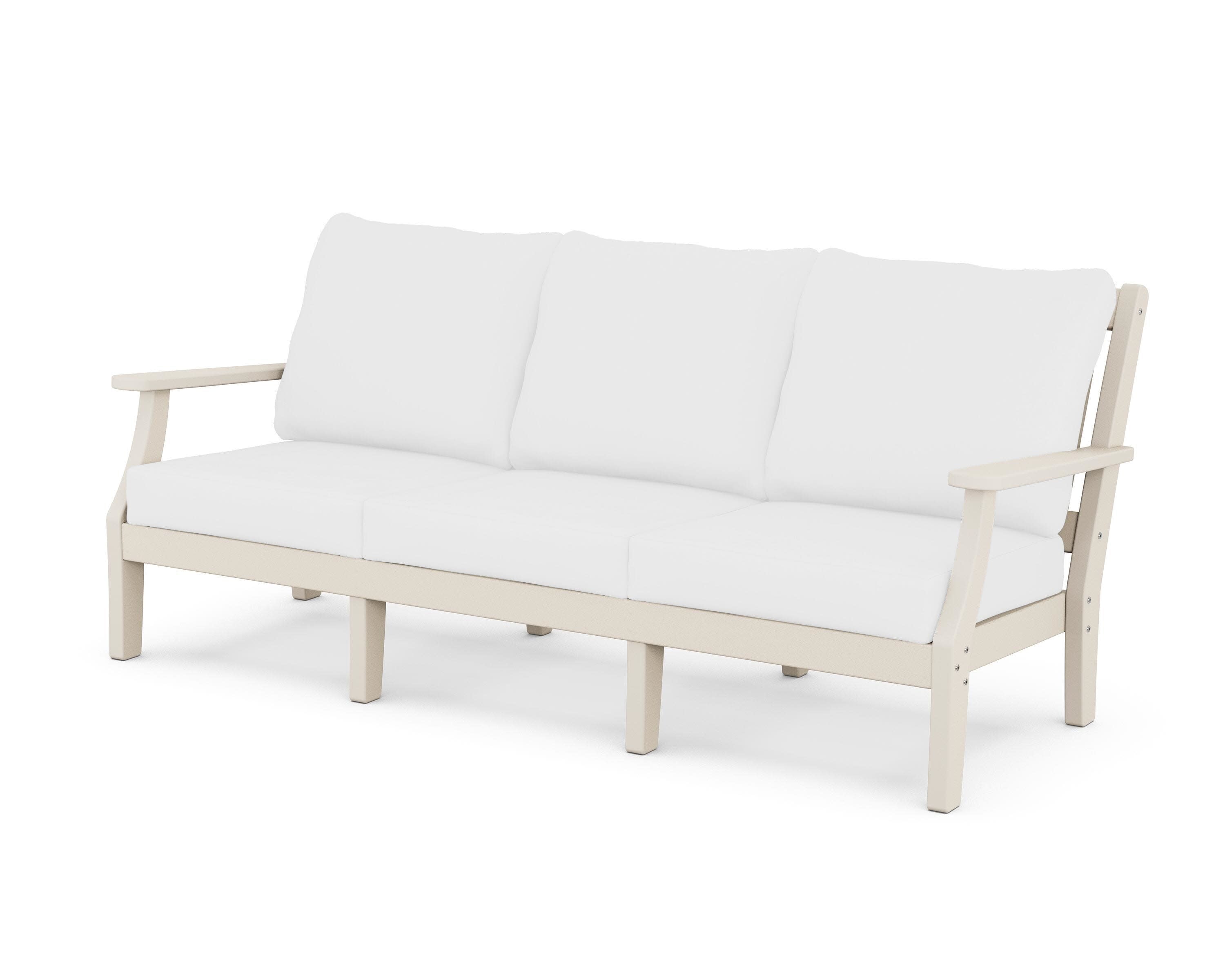 Chinoiserie Deep Seating Sofa in Sand / Natural