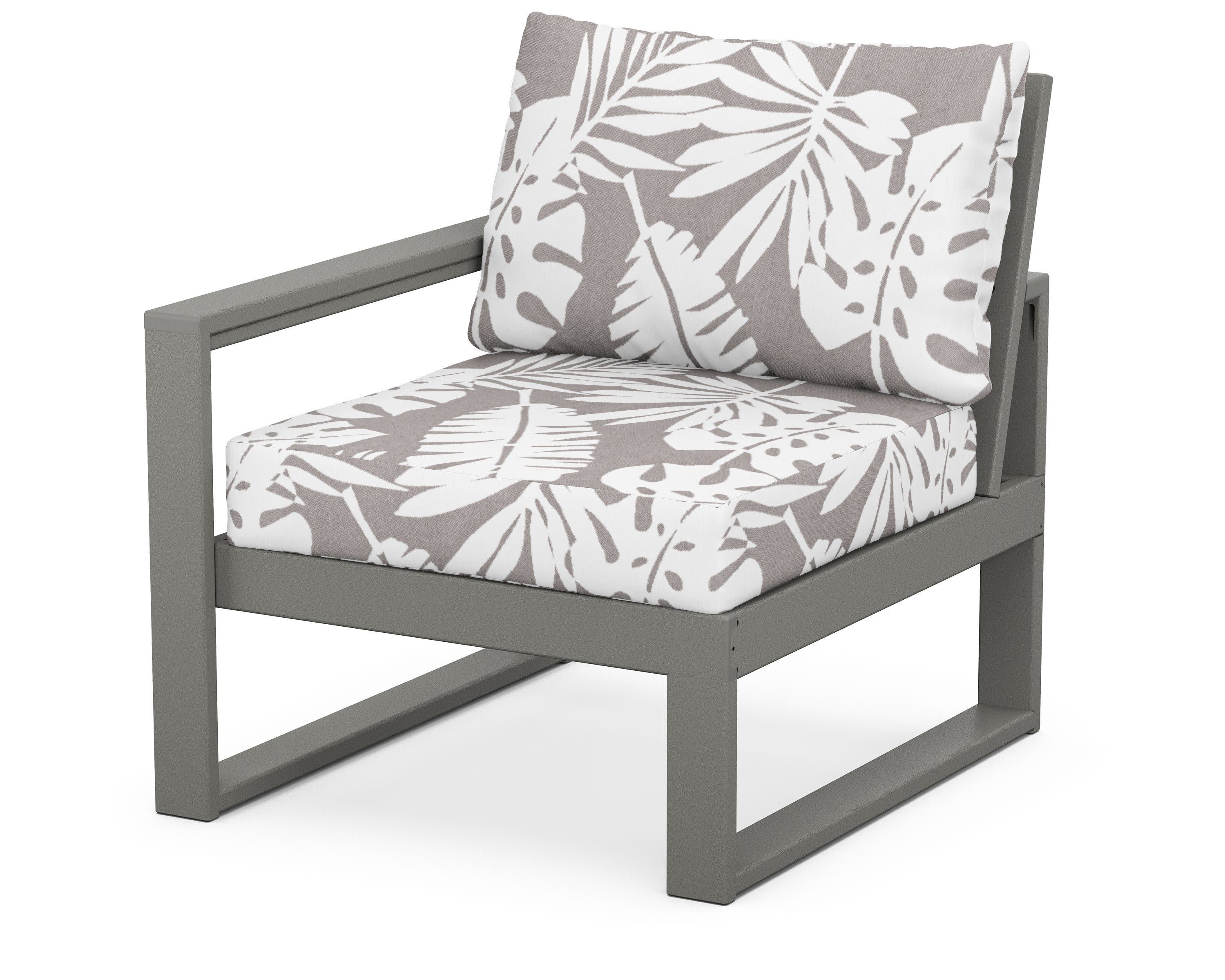 EDGE Modular Left Arm Chair in Slate Grey / Leaf Grey Mist