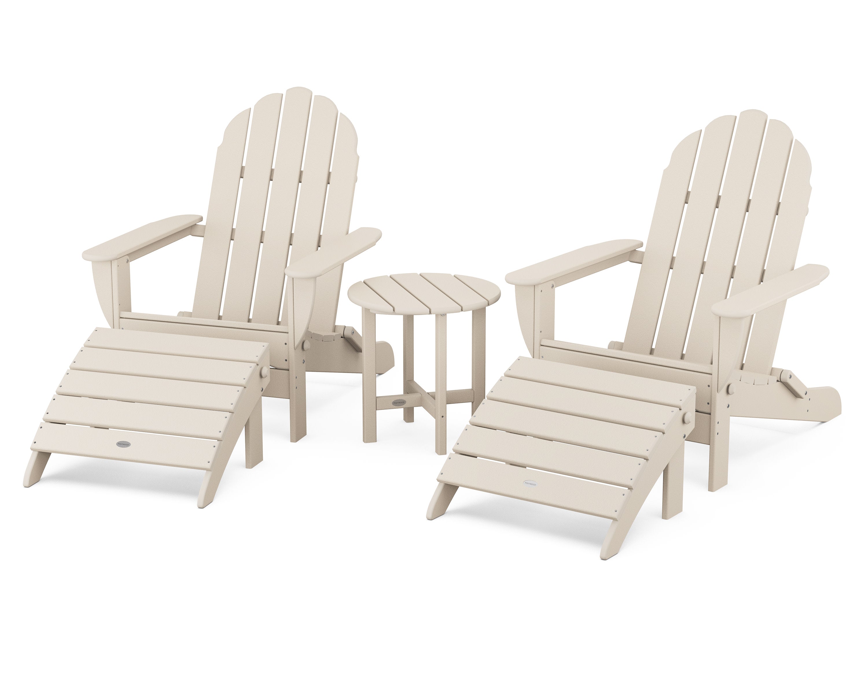 Classic Oversized Adirondack 5-Piece Casual Set in Sand
