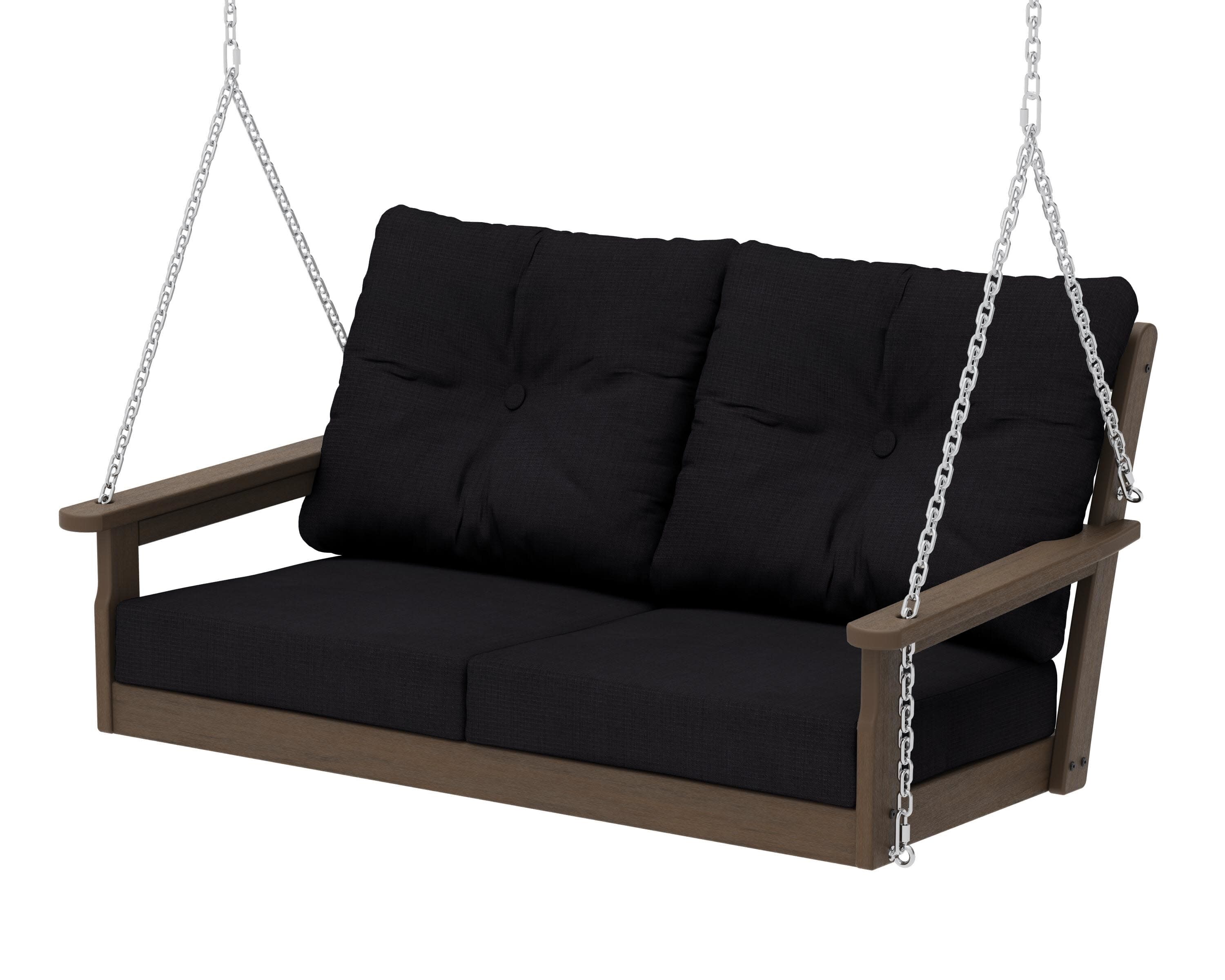 Vineyard Deep Seating Swing in Kona / Midnight Linen