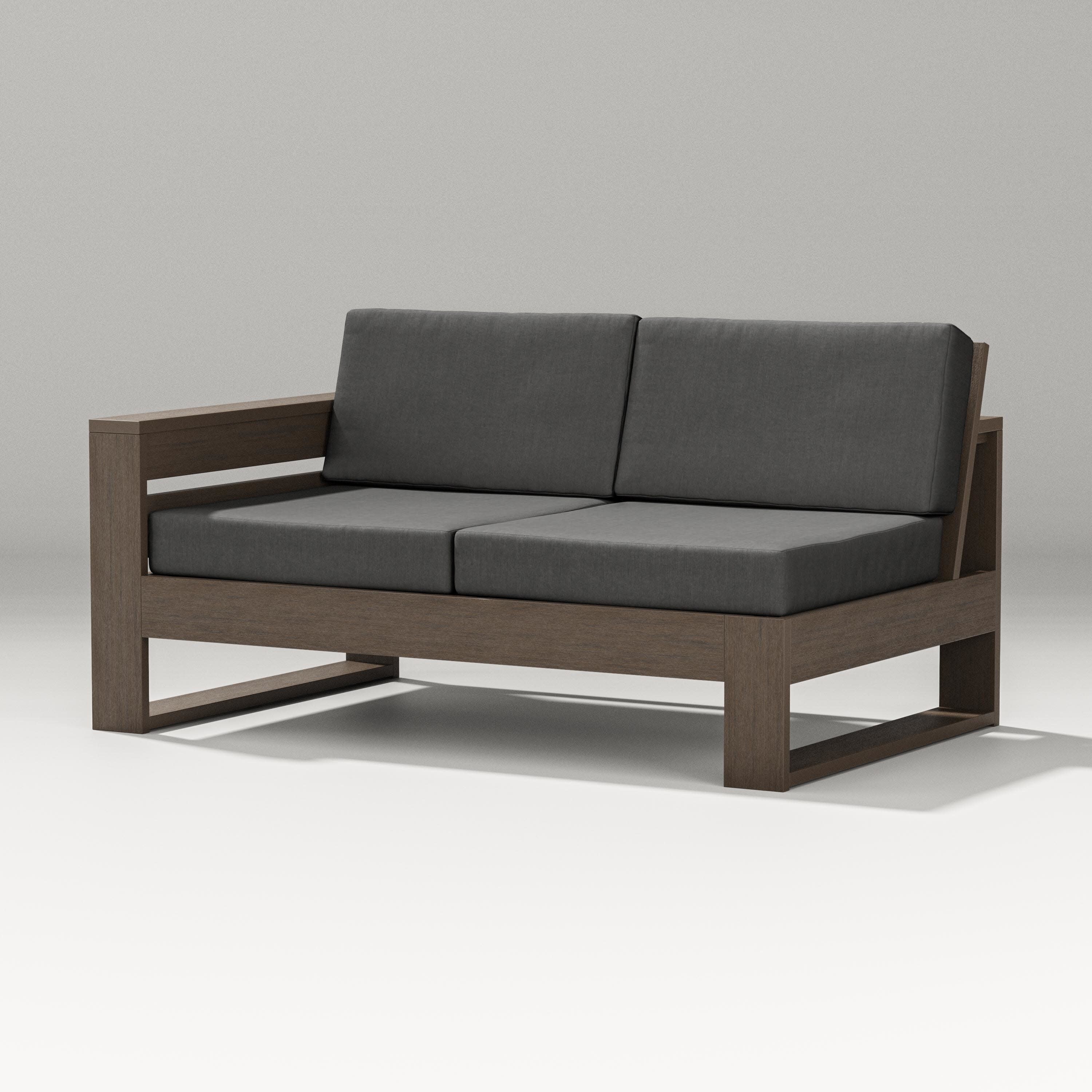 Latitude Modular Left Arm Loveseat in Kona / Spectrum Carbon