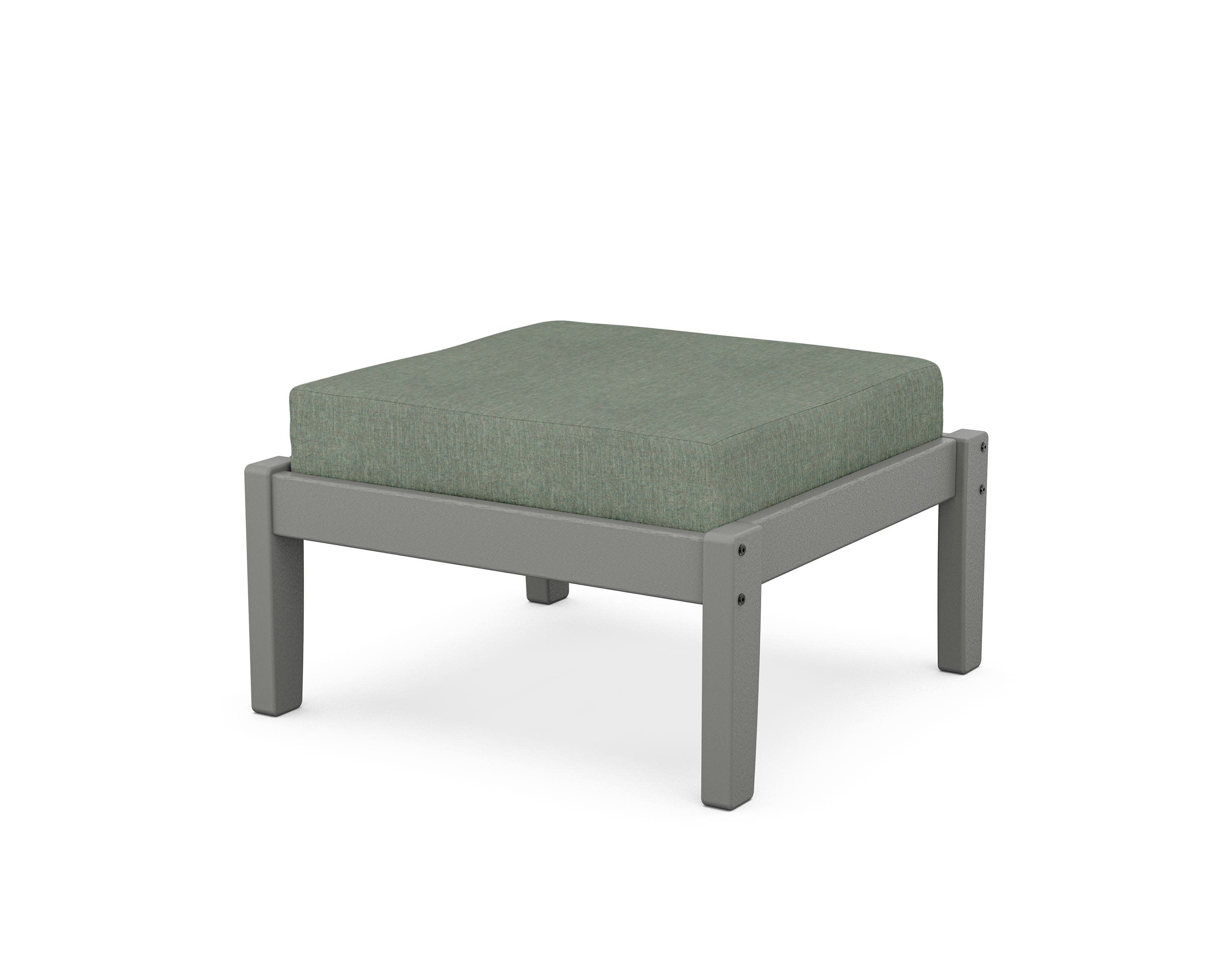 Deep Seating Ottoman in Slate Grey / Cast Sage