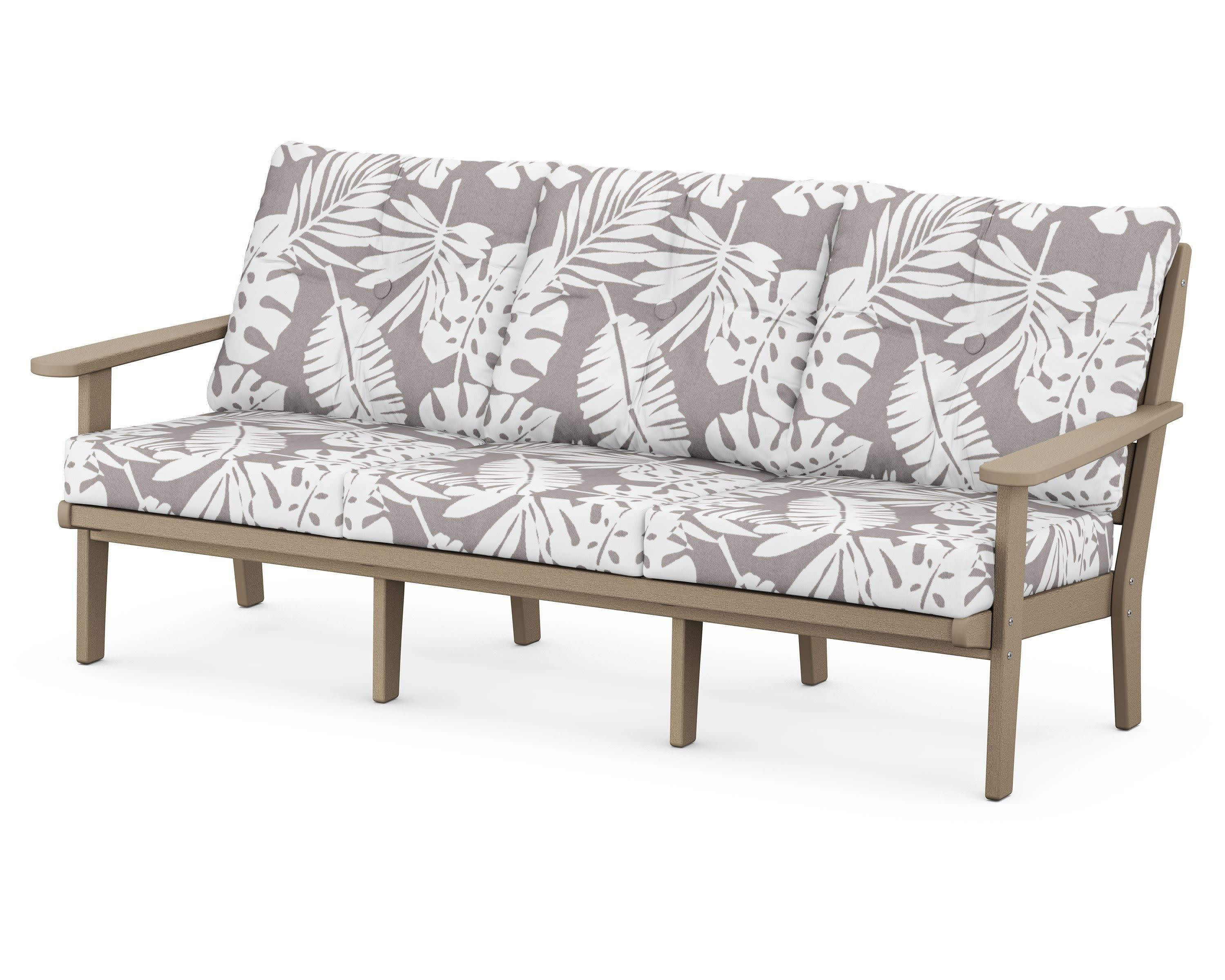 Lakeside Deep Seating Sofa in Vintage Sahara / Leaf Grey Mist