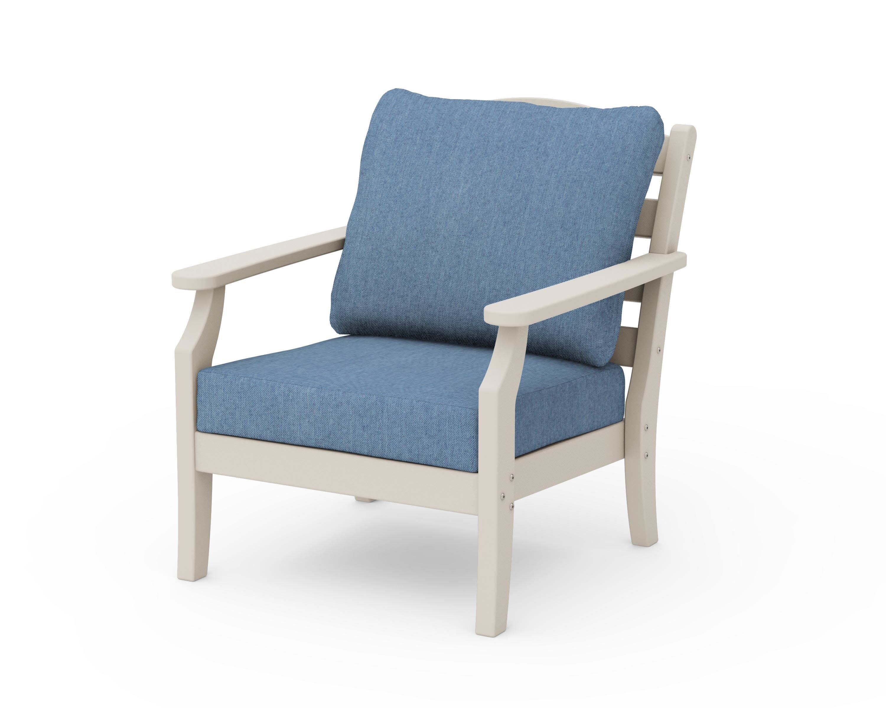 Savannah Deep Seating Chair in Sand / Sky Blue
