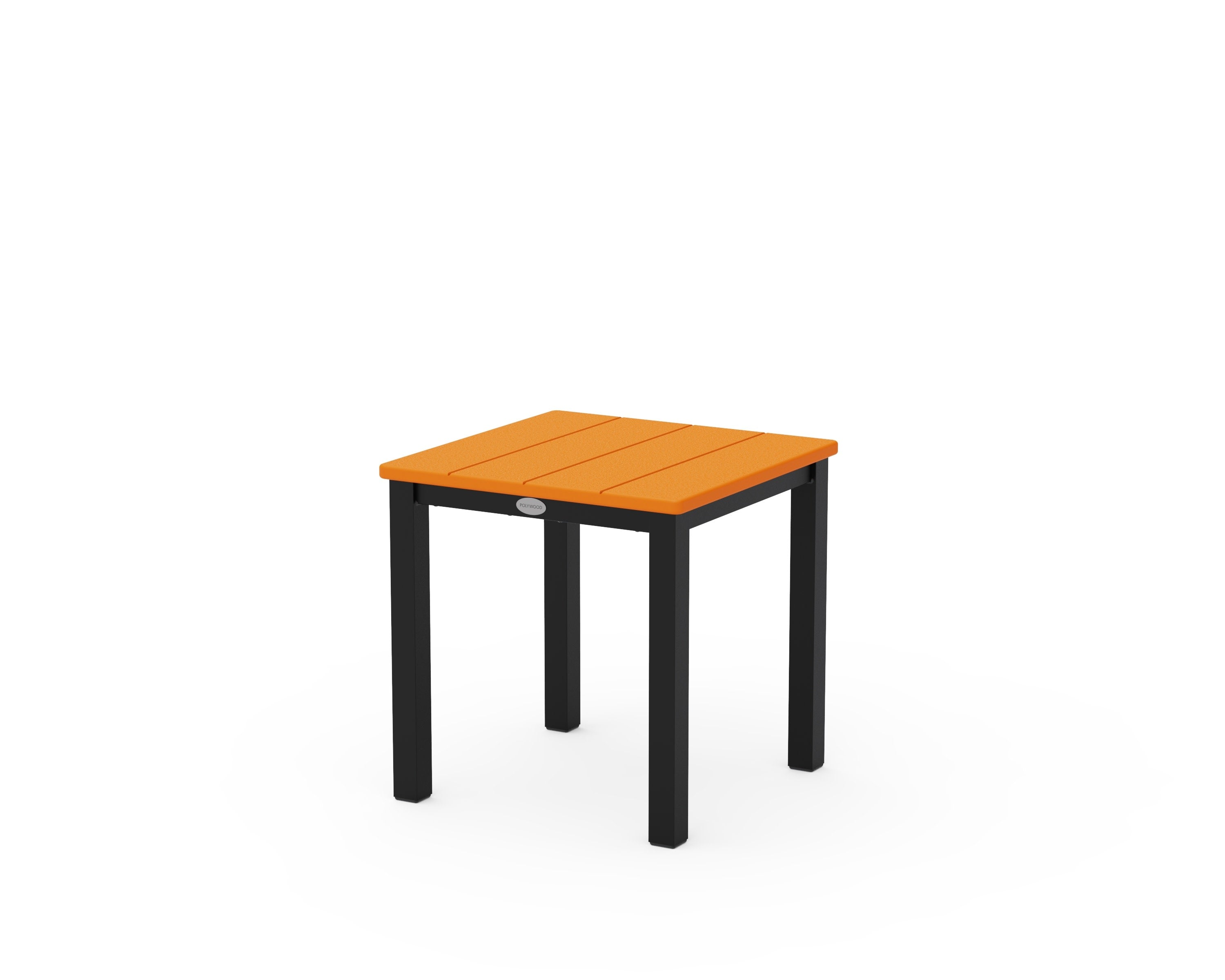 Main Street 18" Side Table in Black / Tangerine
