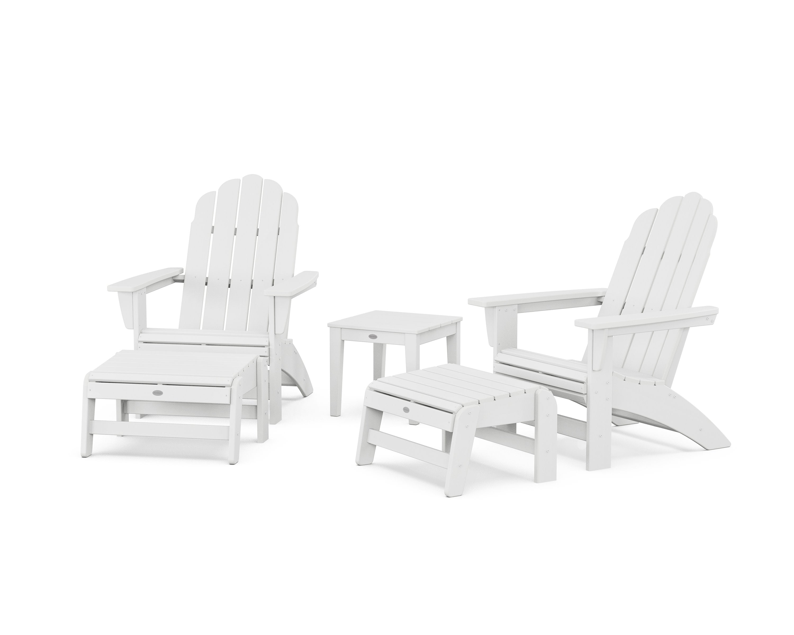 5-Piece Vineyard Grand Adirondack Set in White