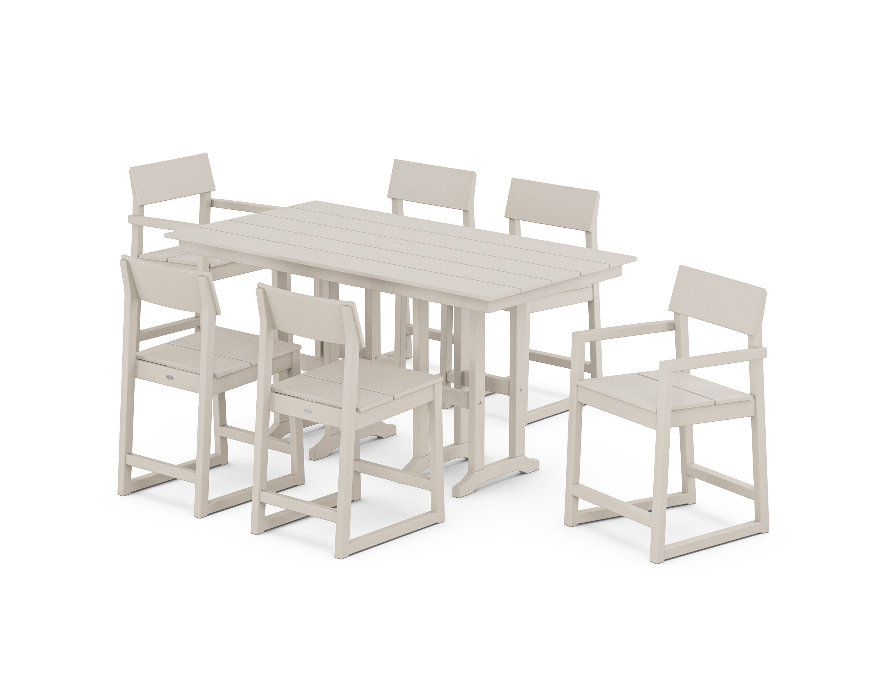 EDGE 7-Piece Farmhouse Counter Set in Sand