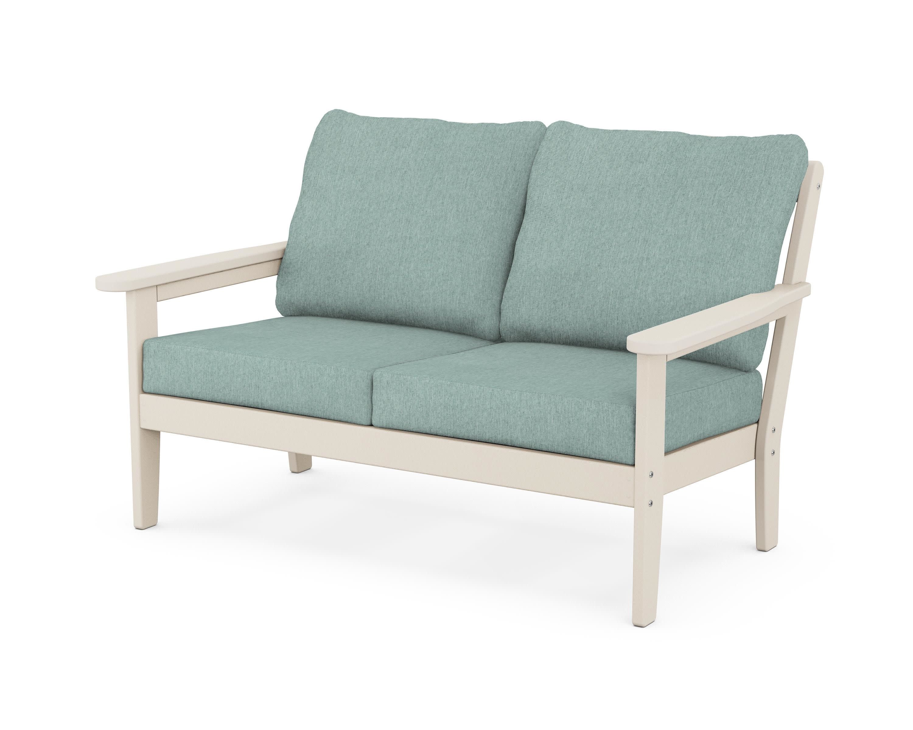 Cottage Deep Seating Loveseat in Sand / Glacier Spa