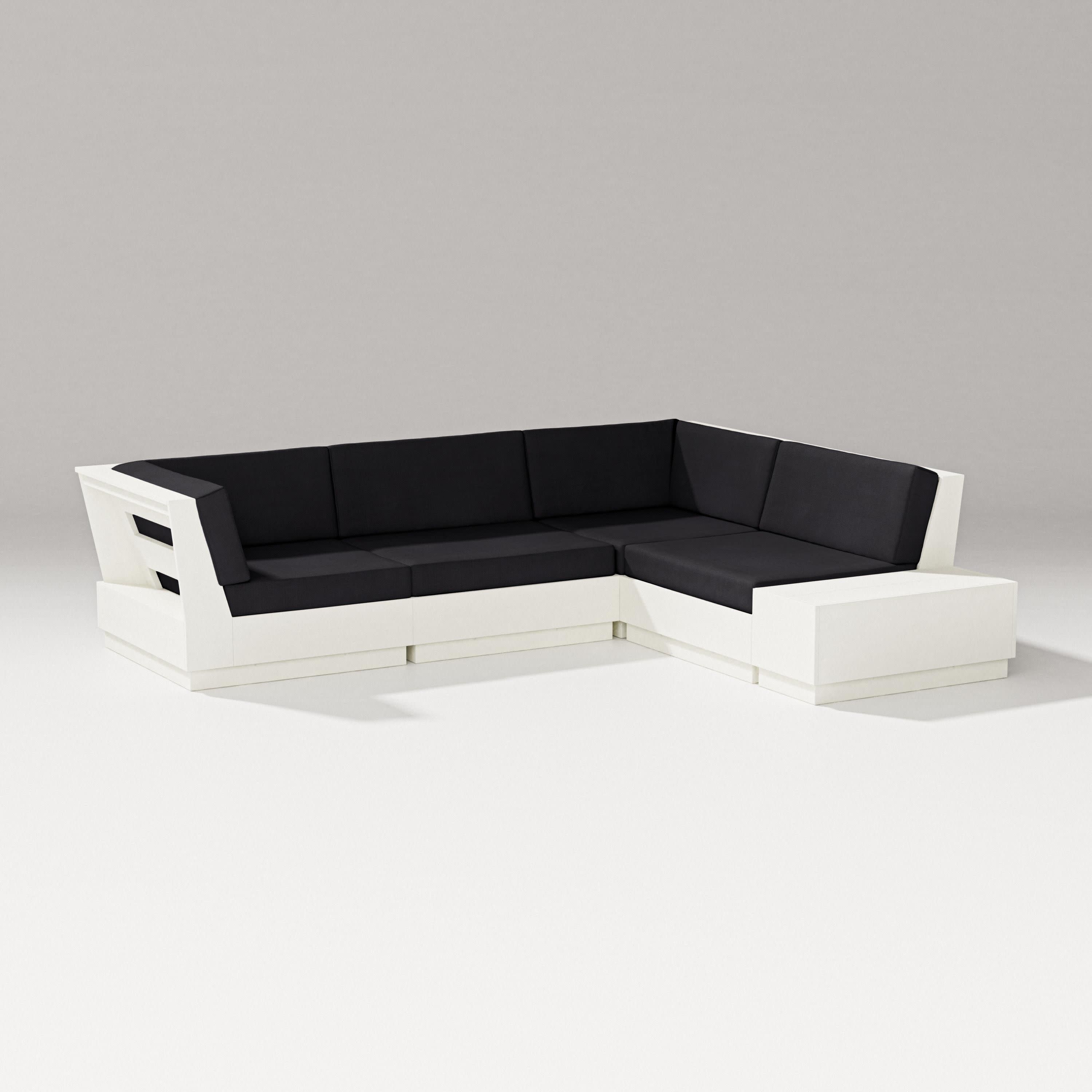 Elevate Corner Sectional in Vintage White / Midnight Linen