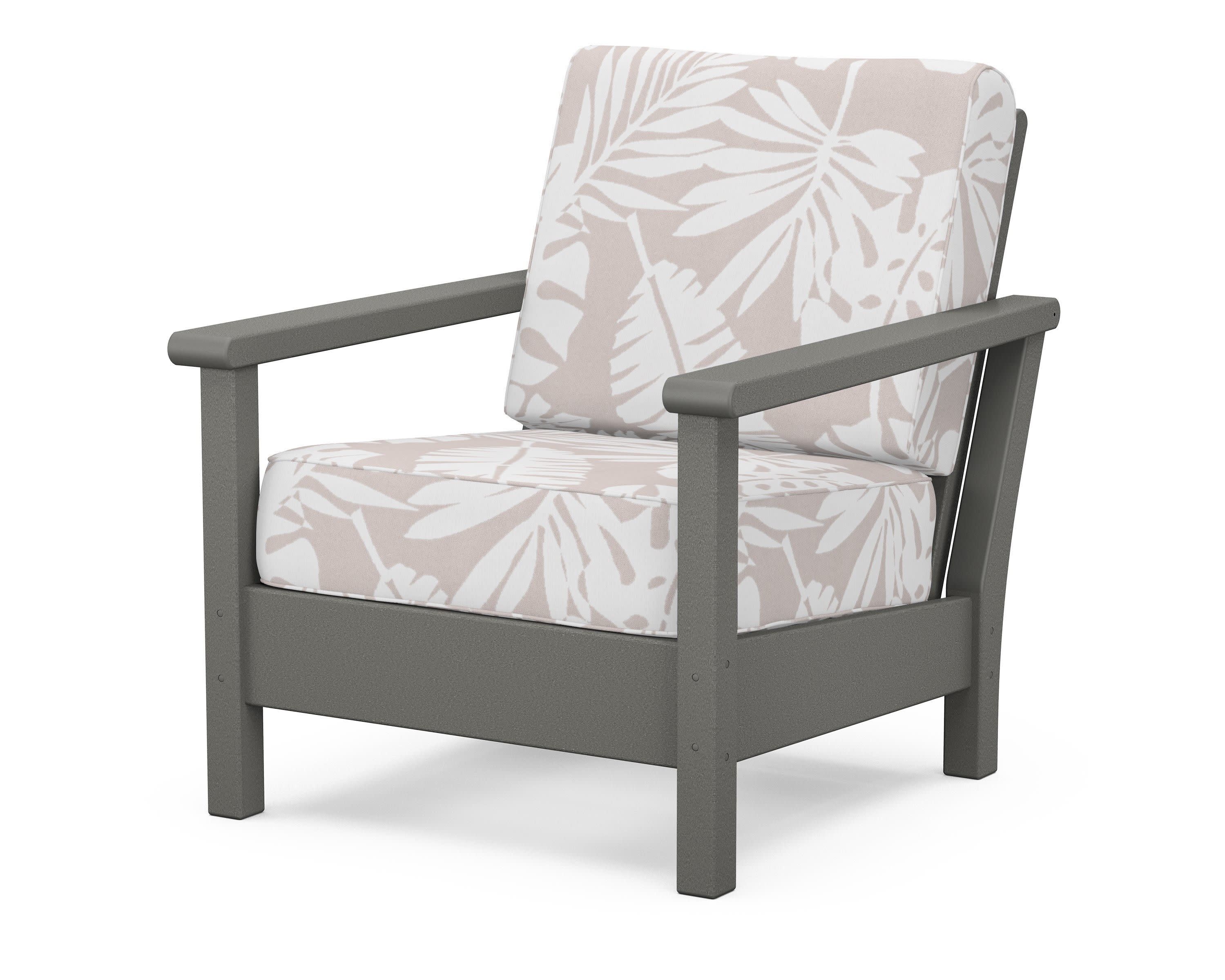 Harbour Deep Seating Chair in Slate Grey / Leaf Dune Burlap