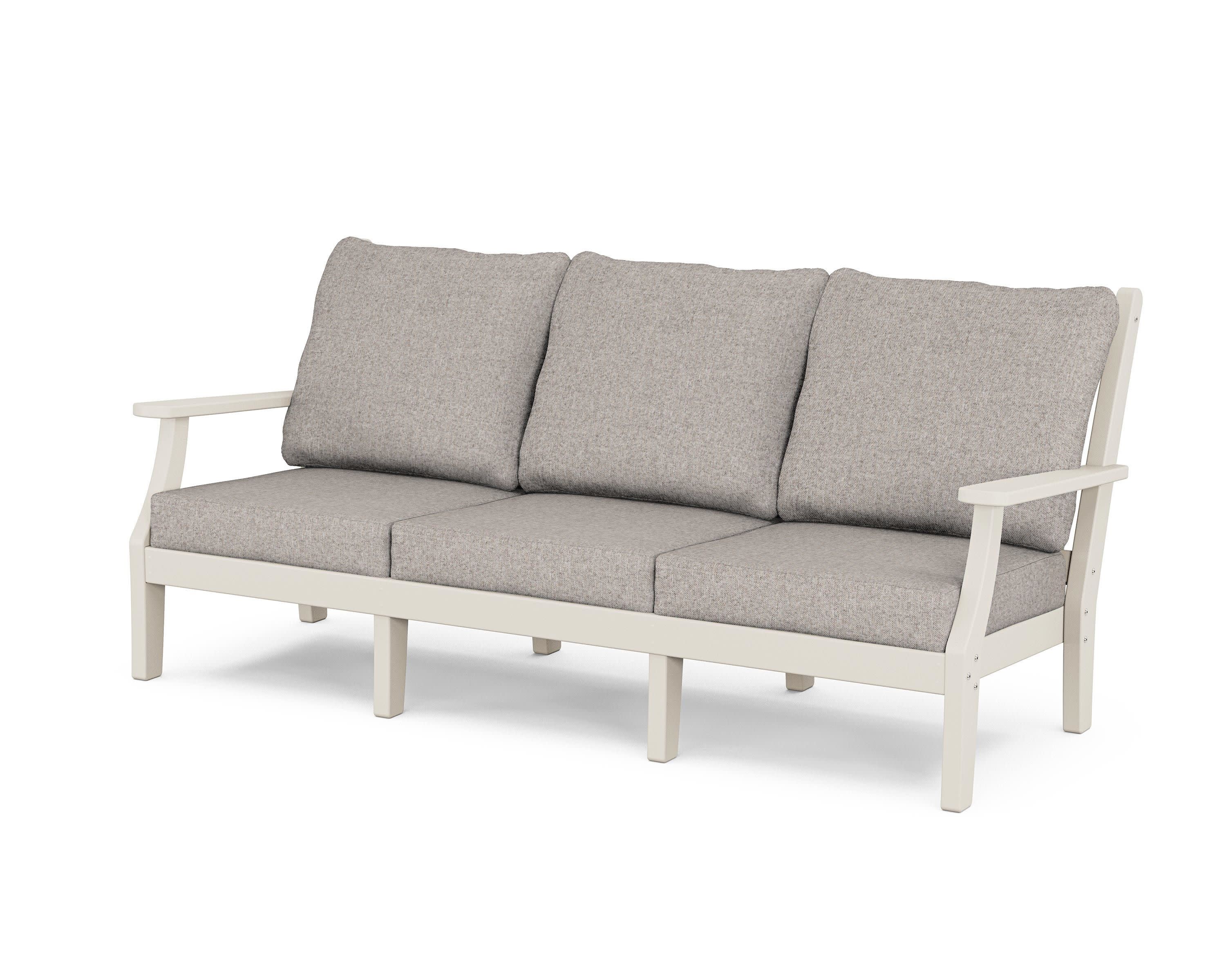 Wovendale Deep Seating Sofa in Sand / Weathered Tweed