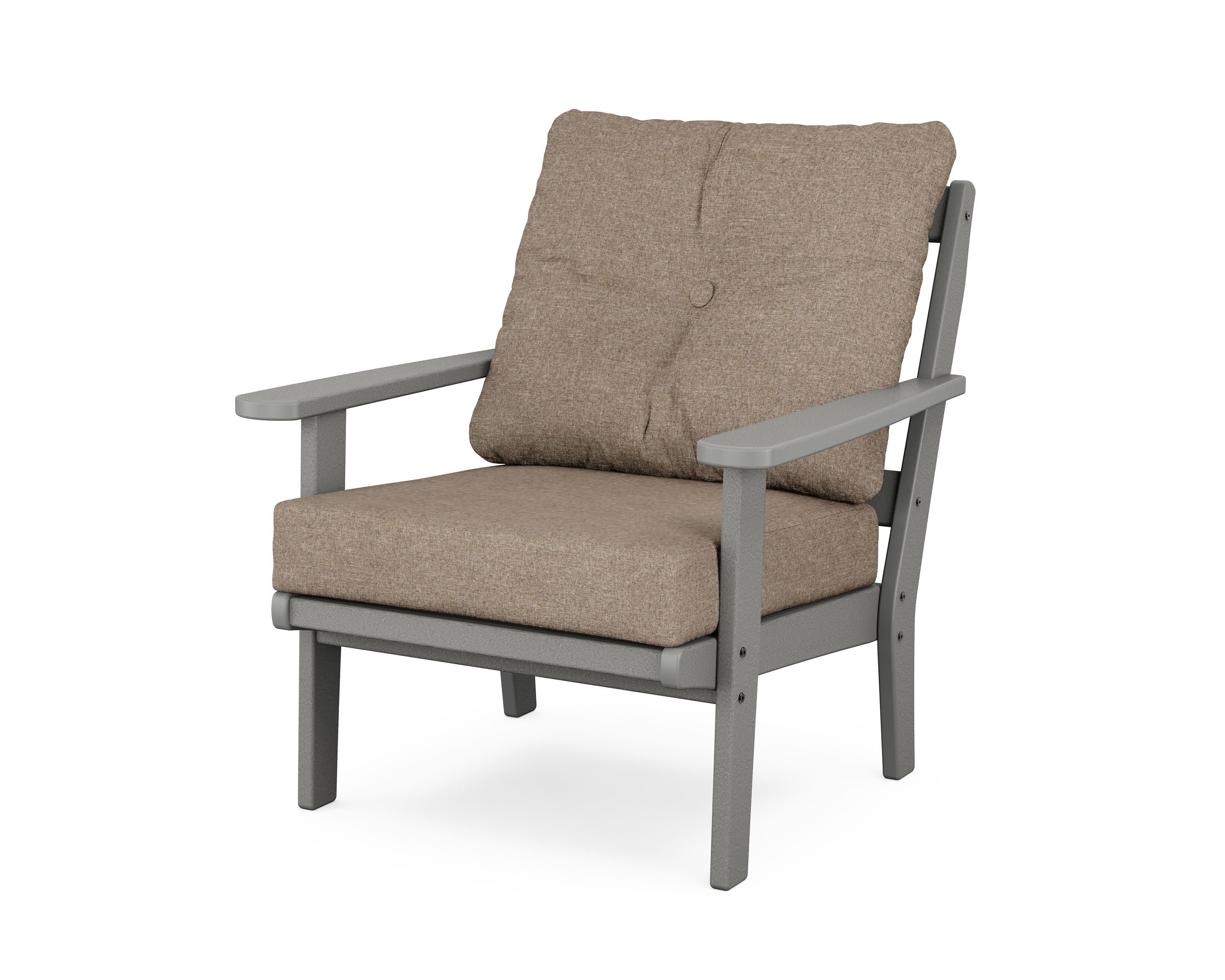 Mission Deep Seating Chair in Slate Grey / Spiced Burlap