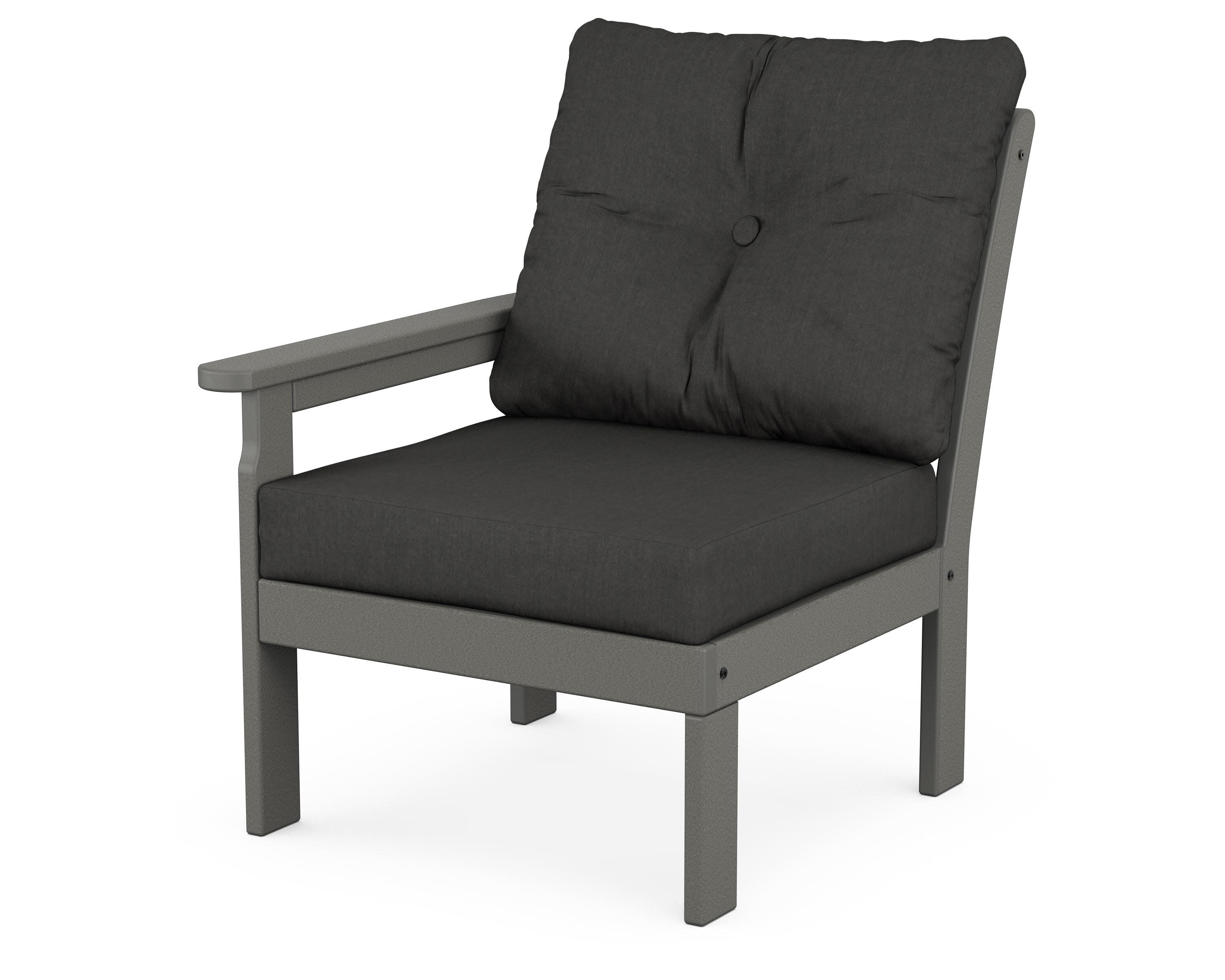 Vineyard Modular Left Arm Chair in Slate Grey / Spectrum Carbon