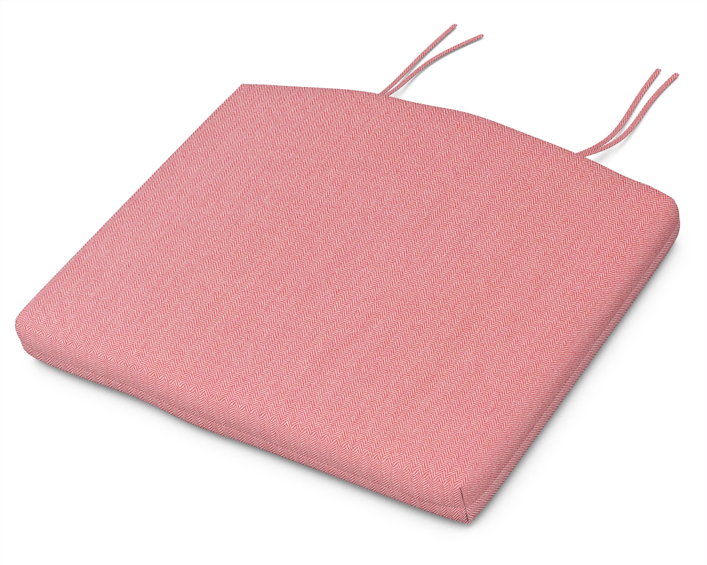 Standard Seat Cushion 18.5"D x 24"W x 2.5"H in Primary Colors Coral