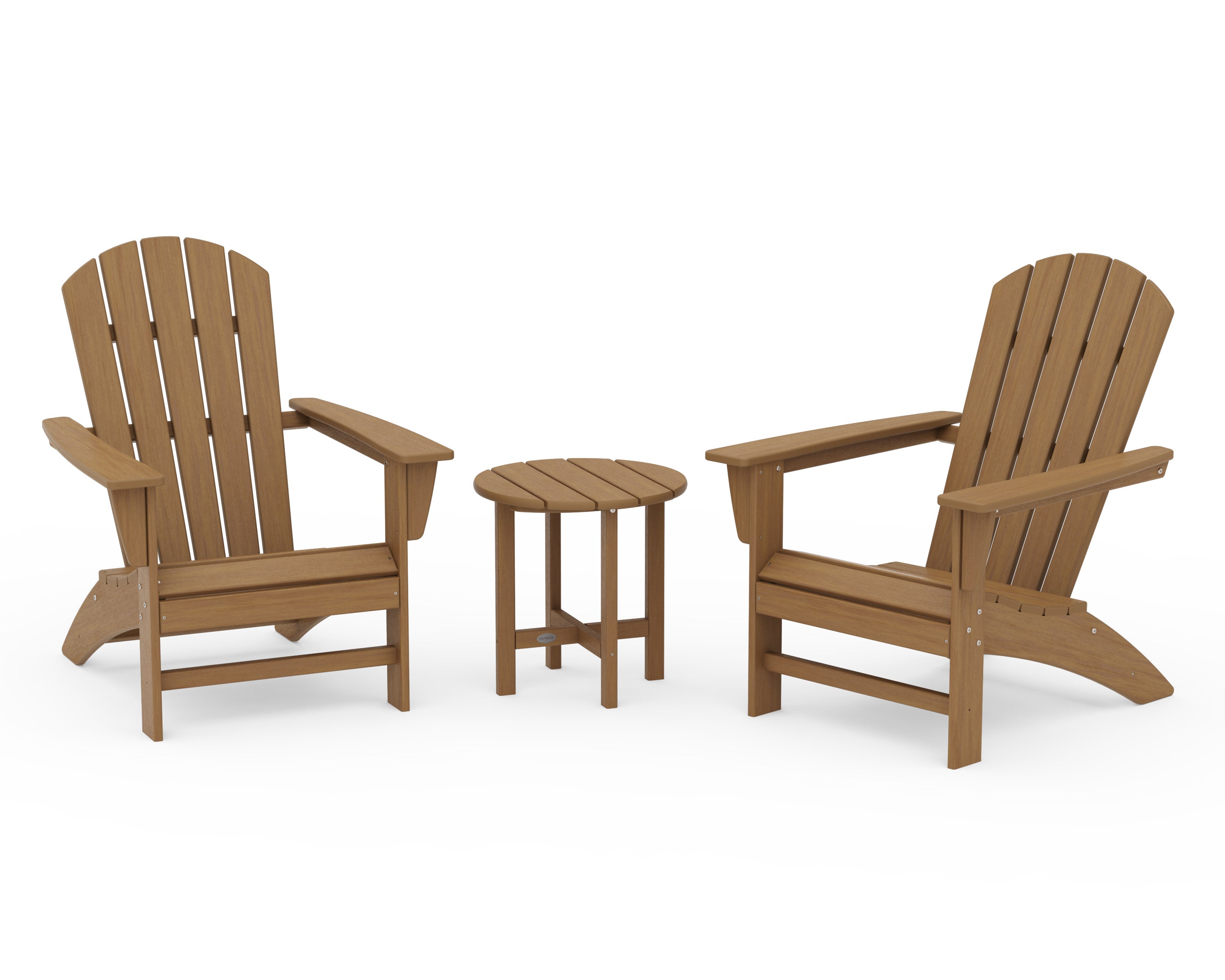 Nautical 3-Piece Adirondack Set in Natural