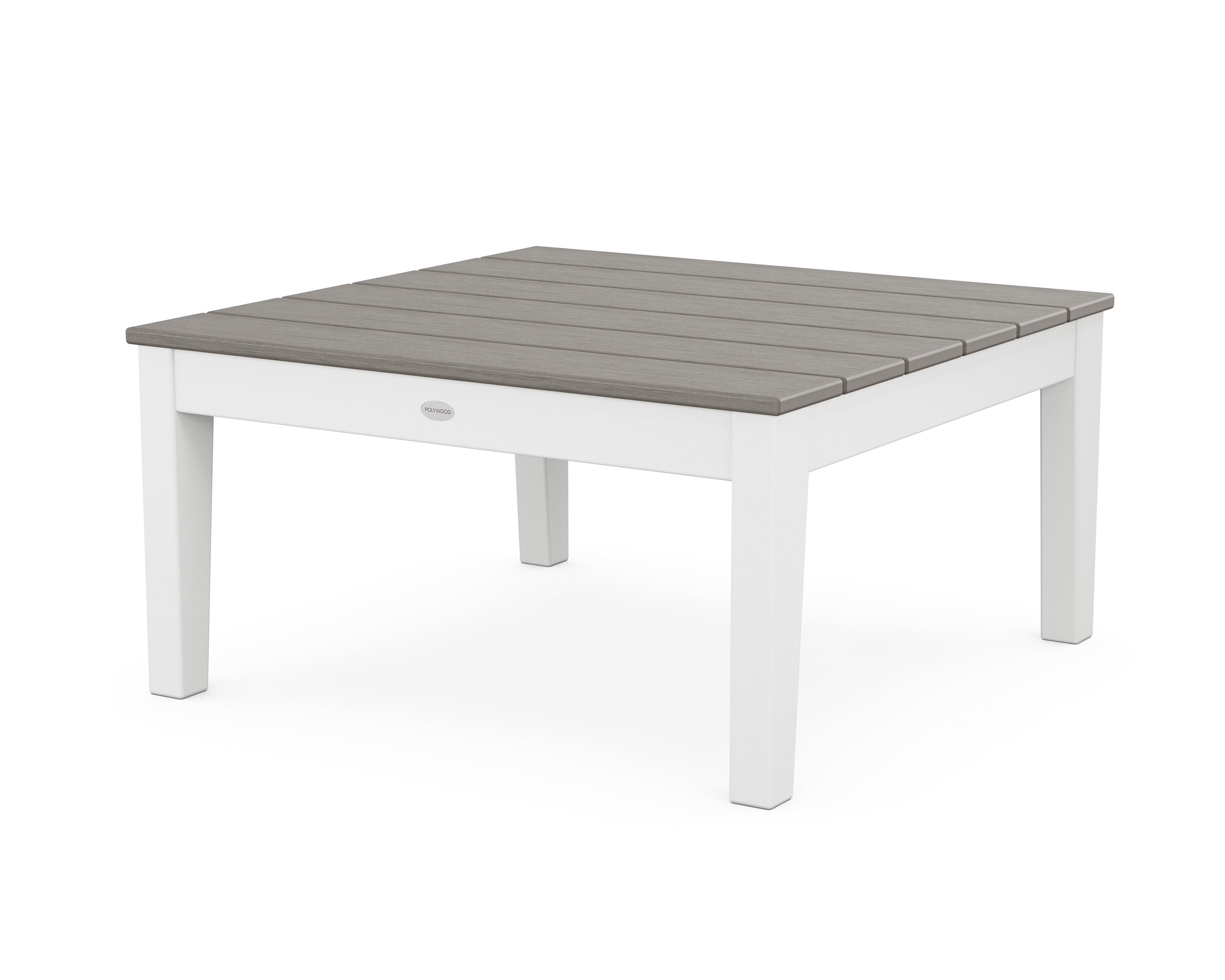 Newport 36" Conversation Table in White / Driftwood