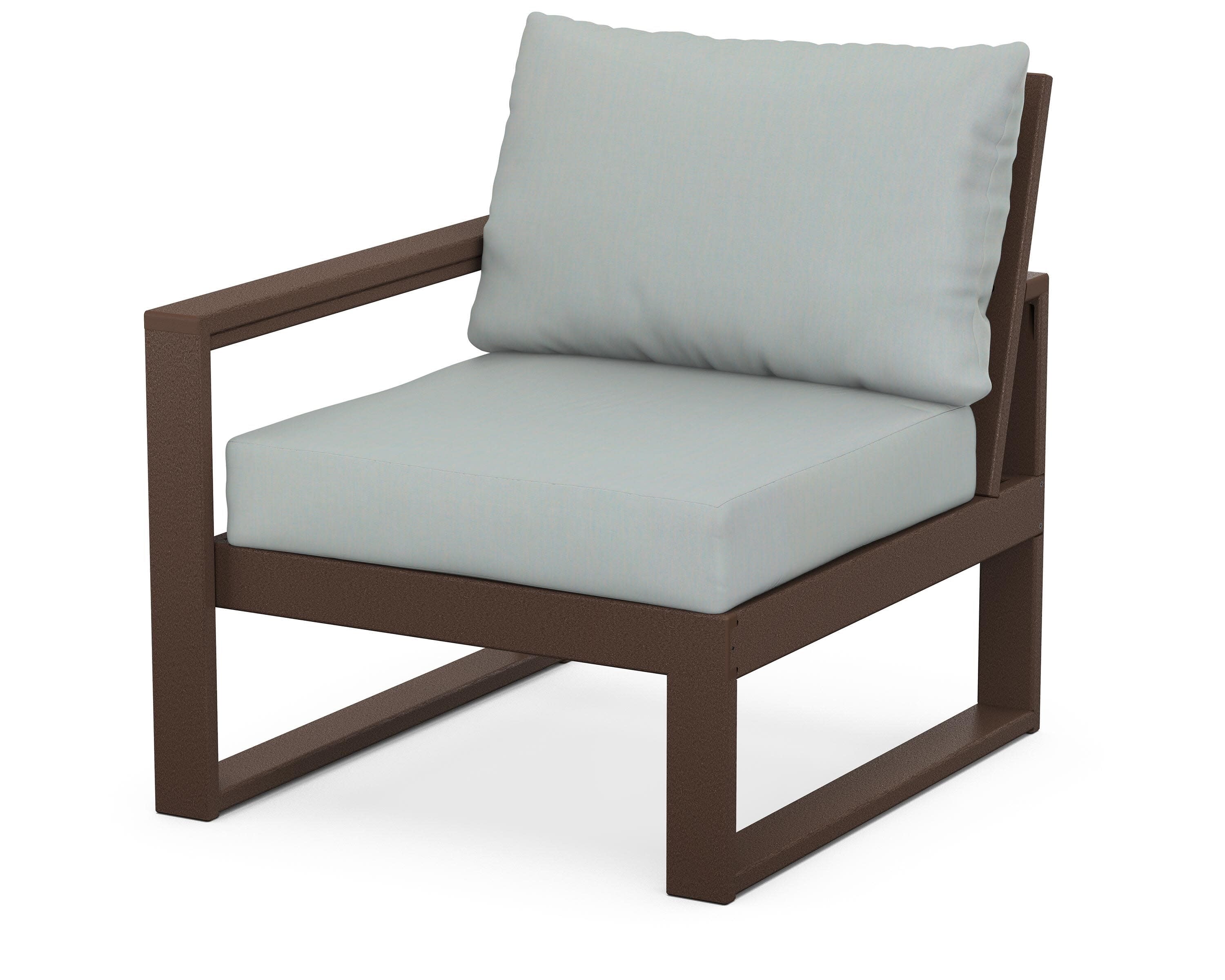 EDGE Modular Left Arm Chair in Mahogany / Spa