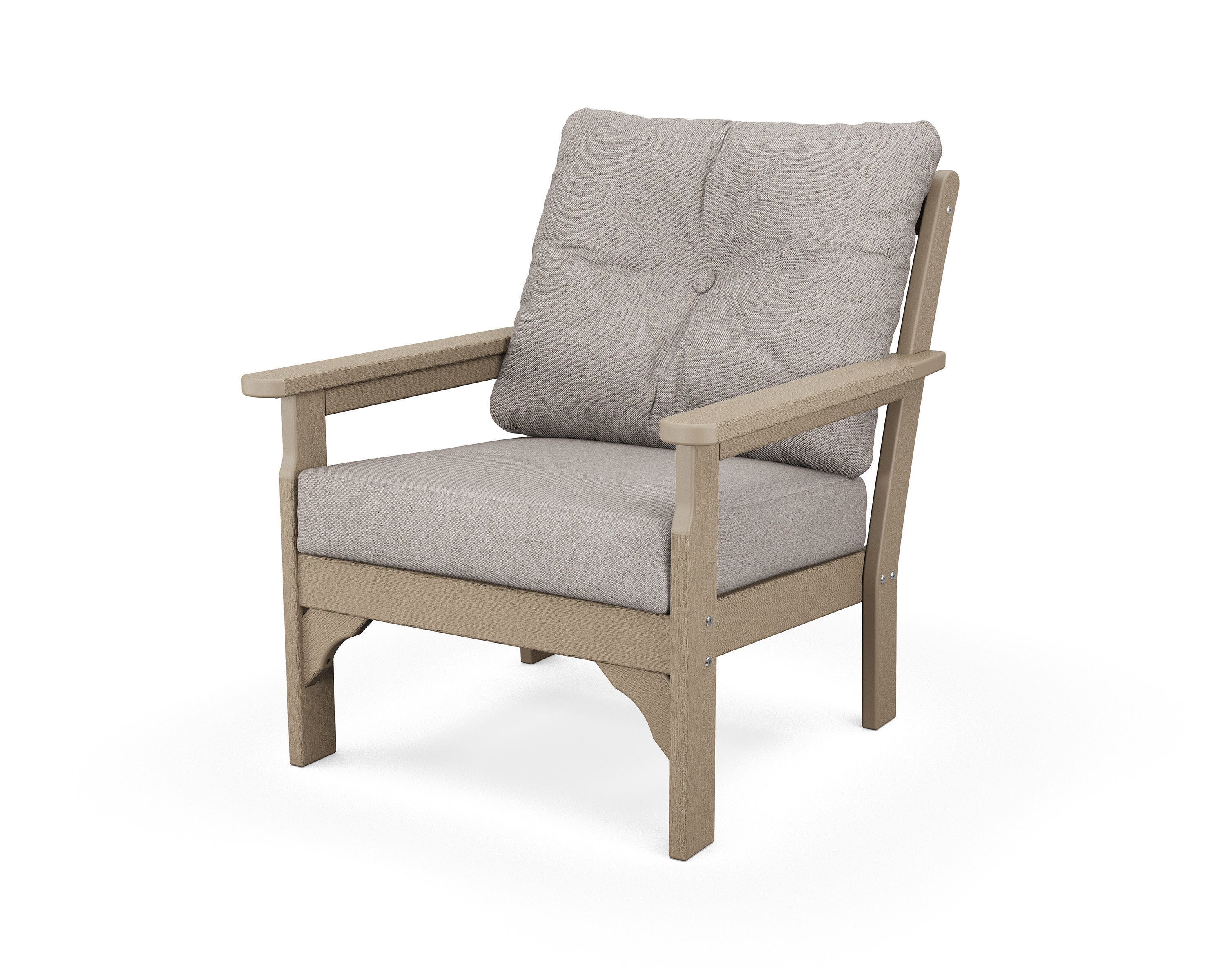 Vineyard Deep Seating Chair in Vintage Sahara / Weathered Tweed