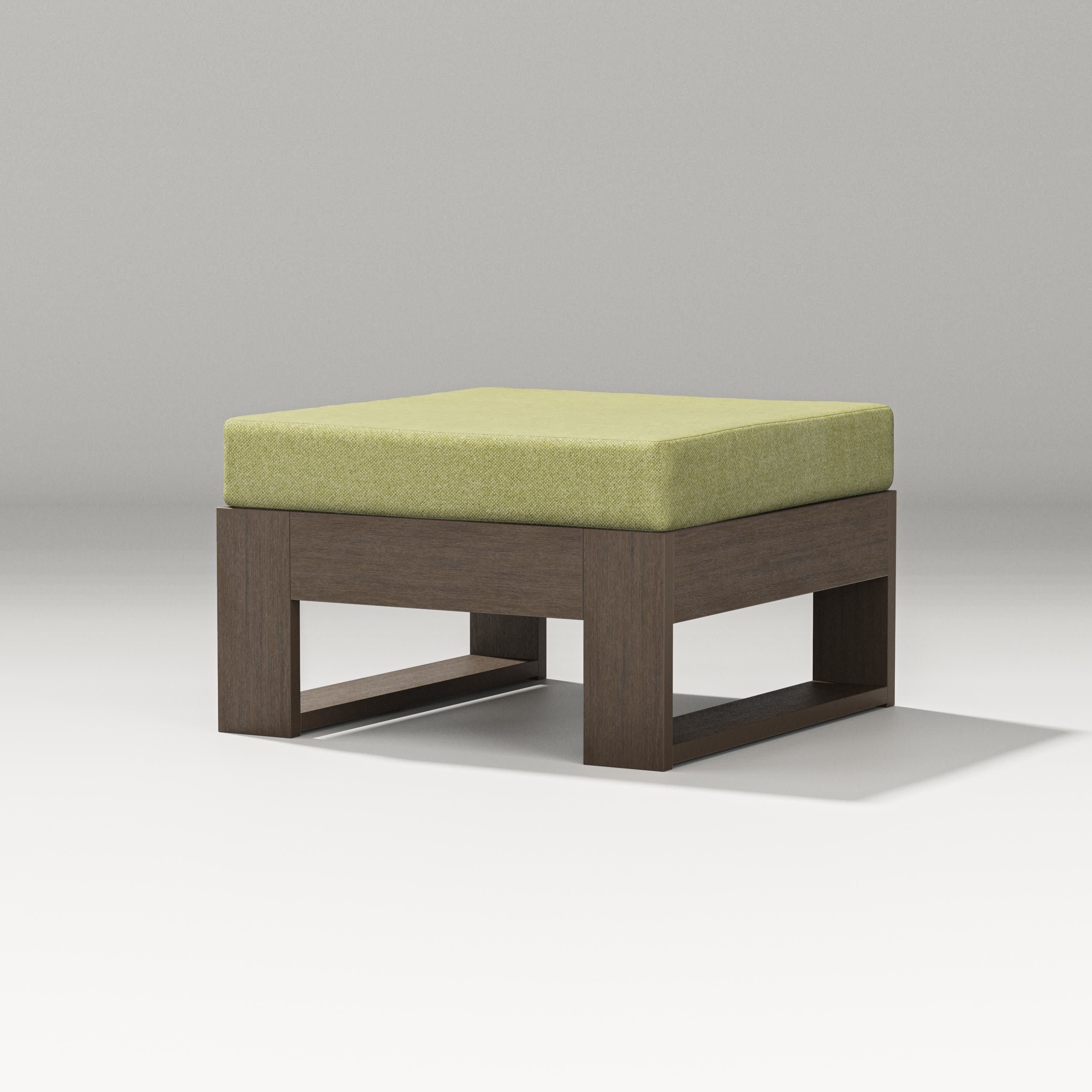 Latitude Lounge Ottoman in Kona / Chartreuse Boucle