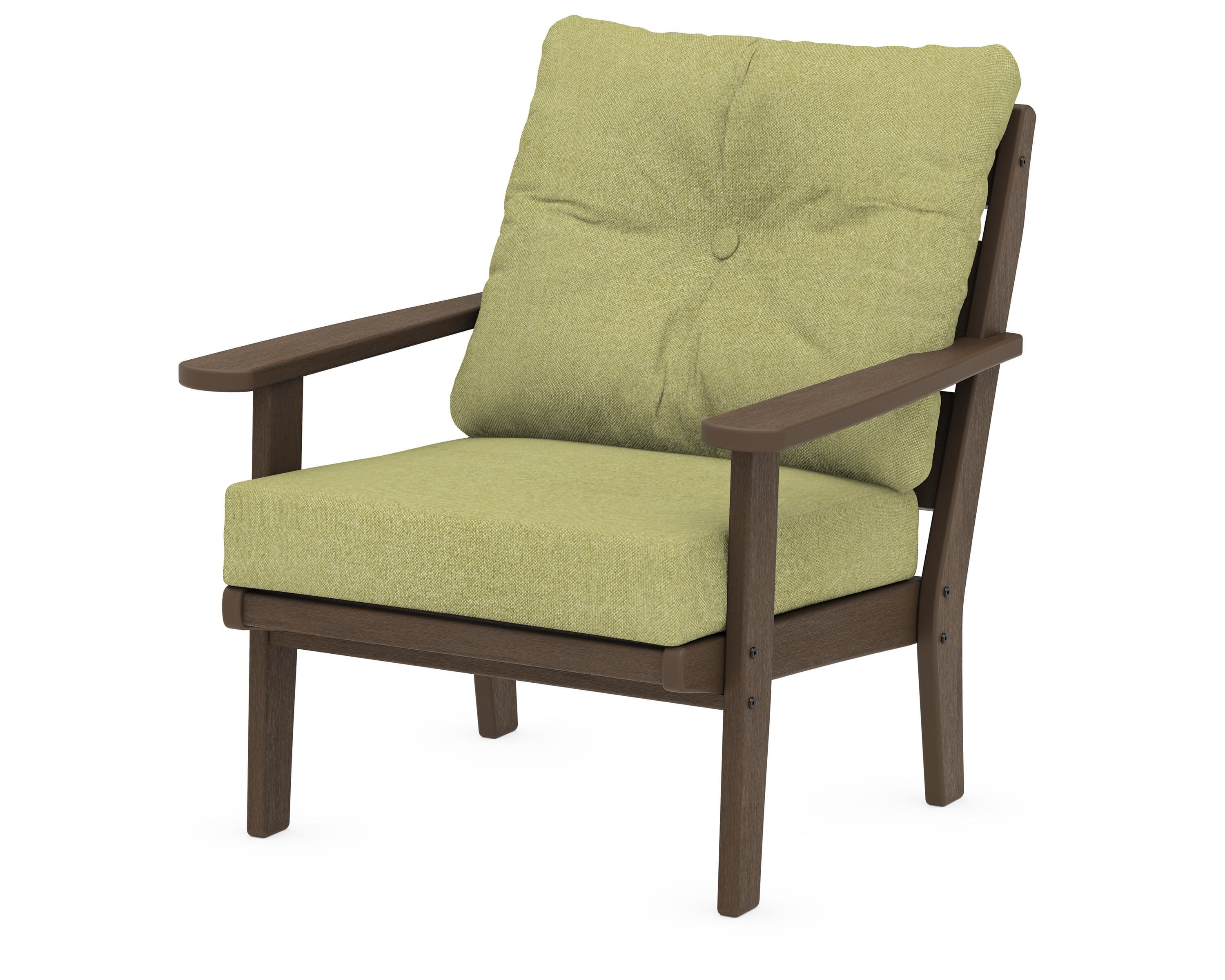 Lakeside Deep Seating Chair in Kona / Chartreuse Boucle
