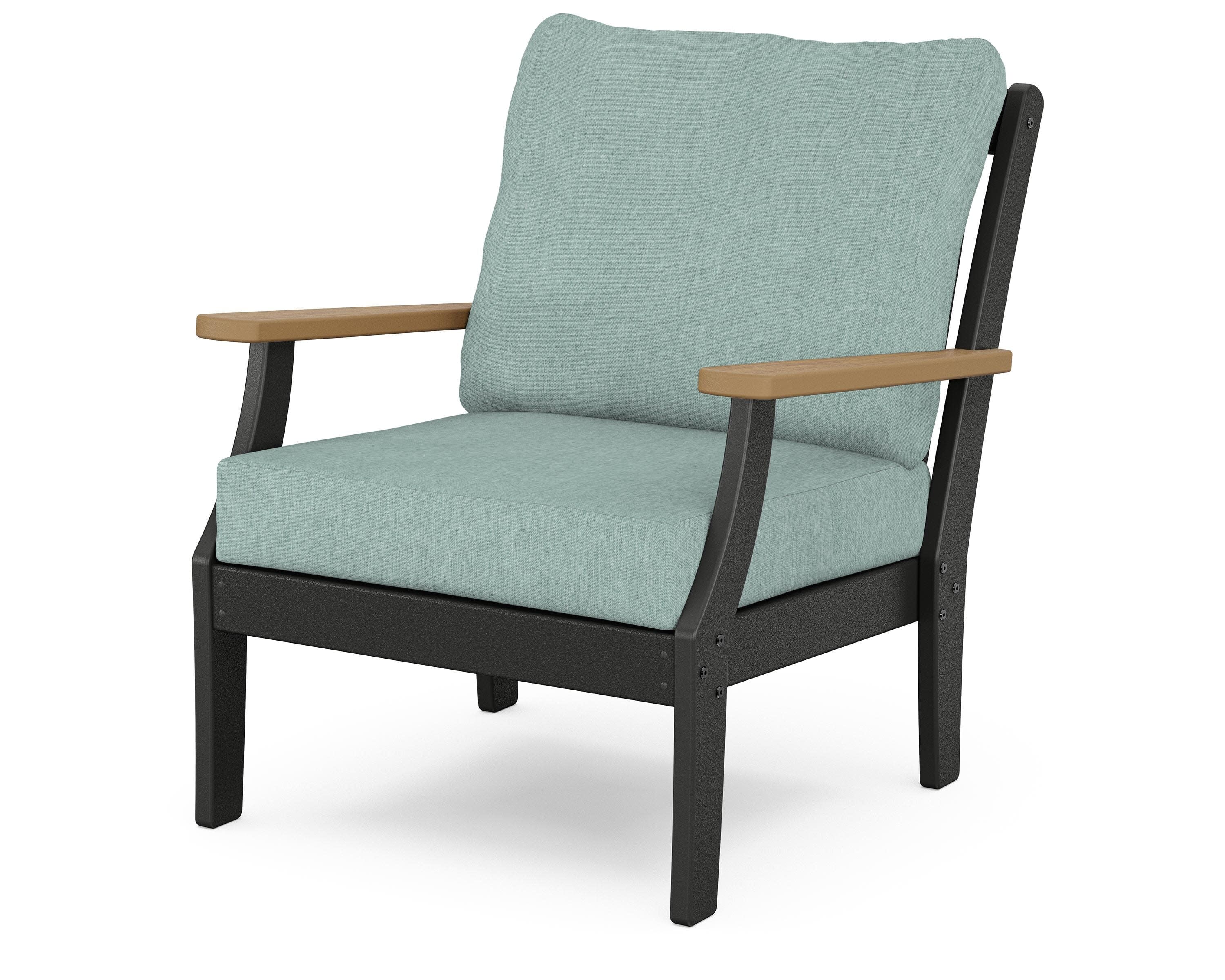 Braxton Deep Seating Chair in Black / Natural / Glacier Spa