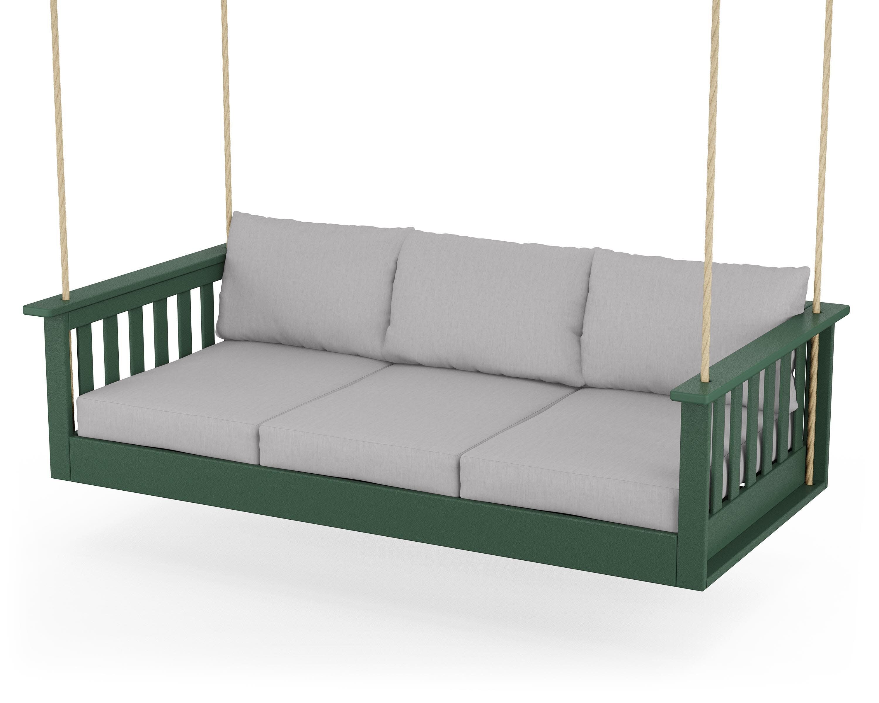 Vineyard Daybed Swing in Green / Granite