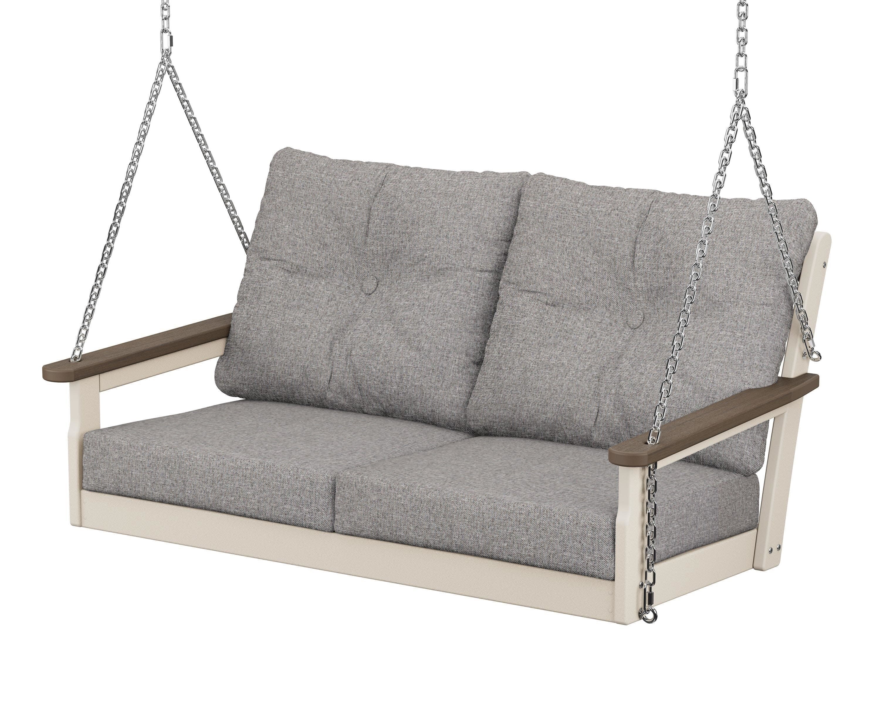 Vineyard Deep Seating Swing in Sand / Kona / Grey Mist