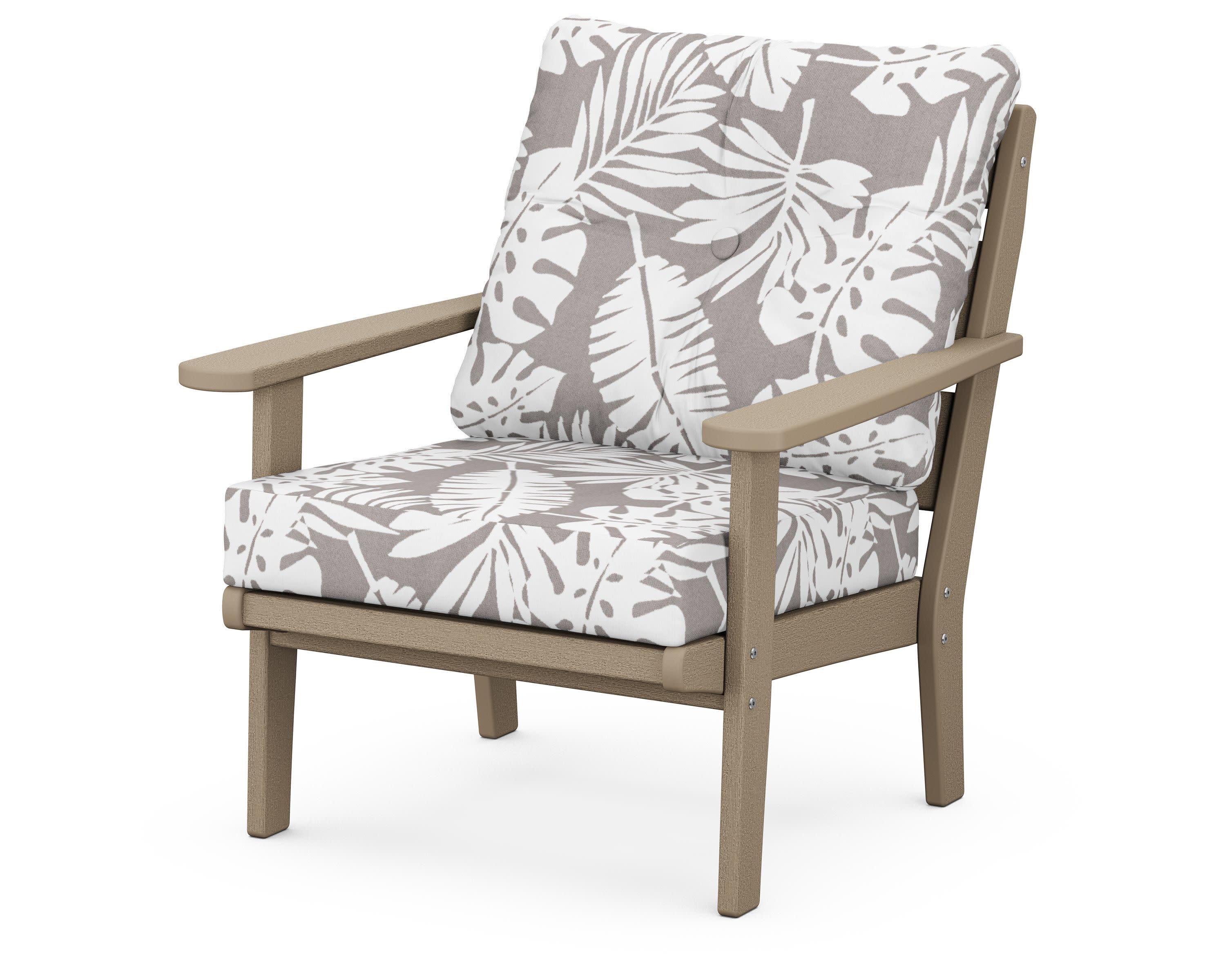 Lakeside Deep Seating Chair in Vintage Sahara / Leaf Grey Mist