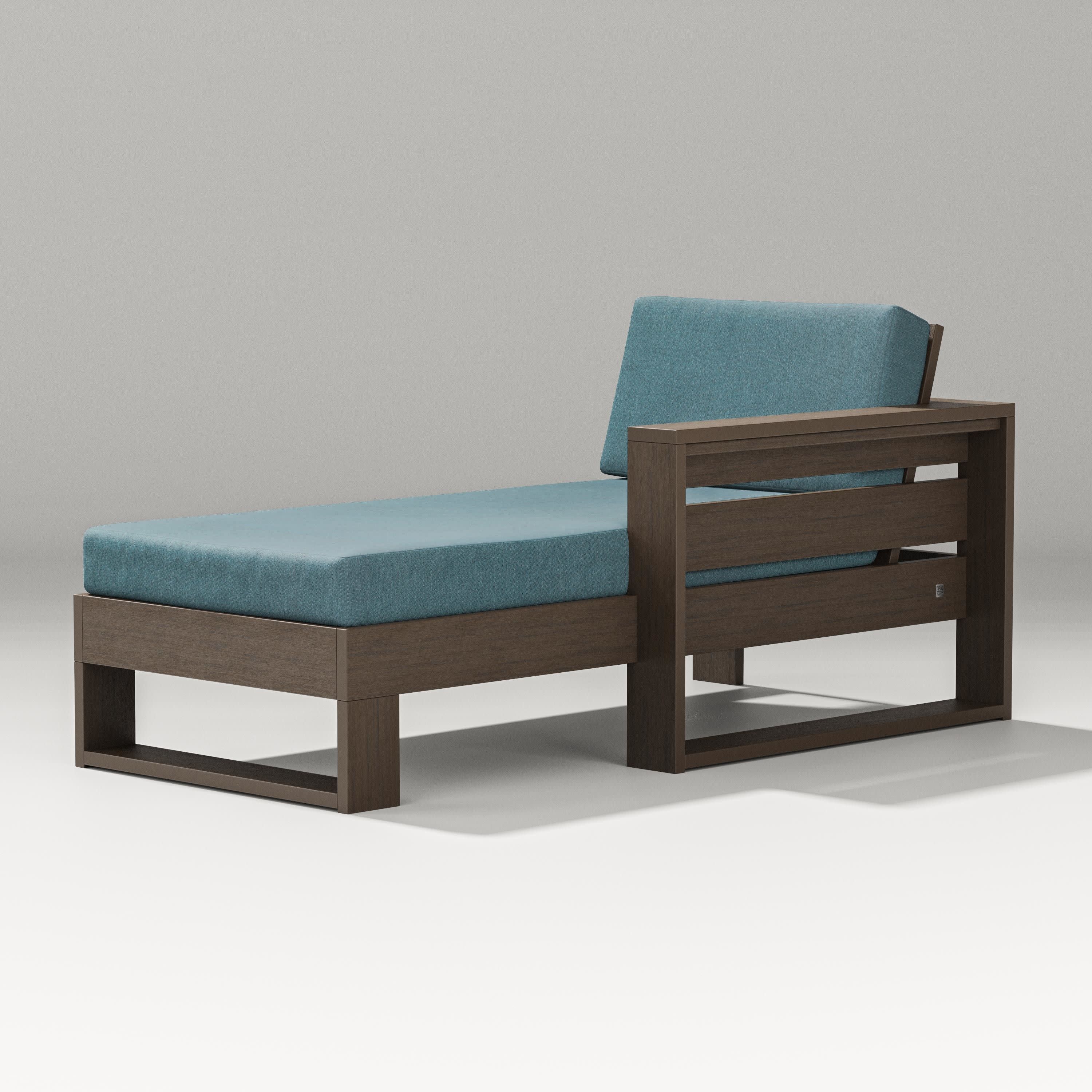 Latitude Modular Right Arm Chaise in Kona / Ocean Teal