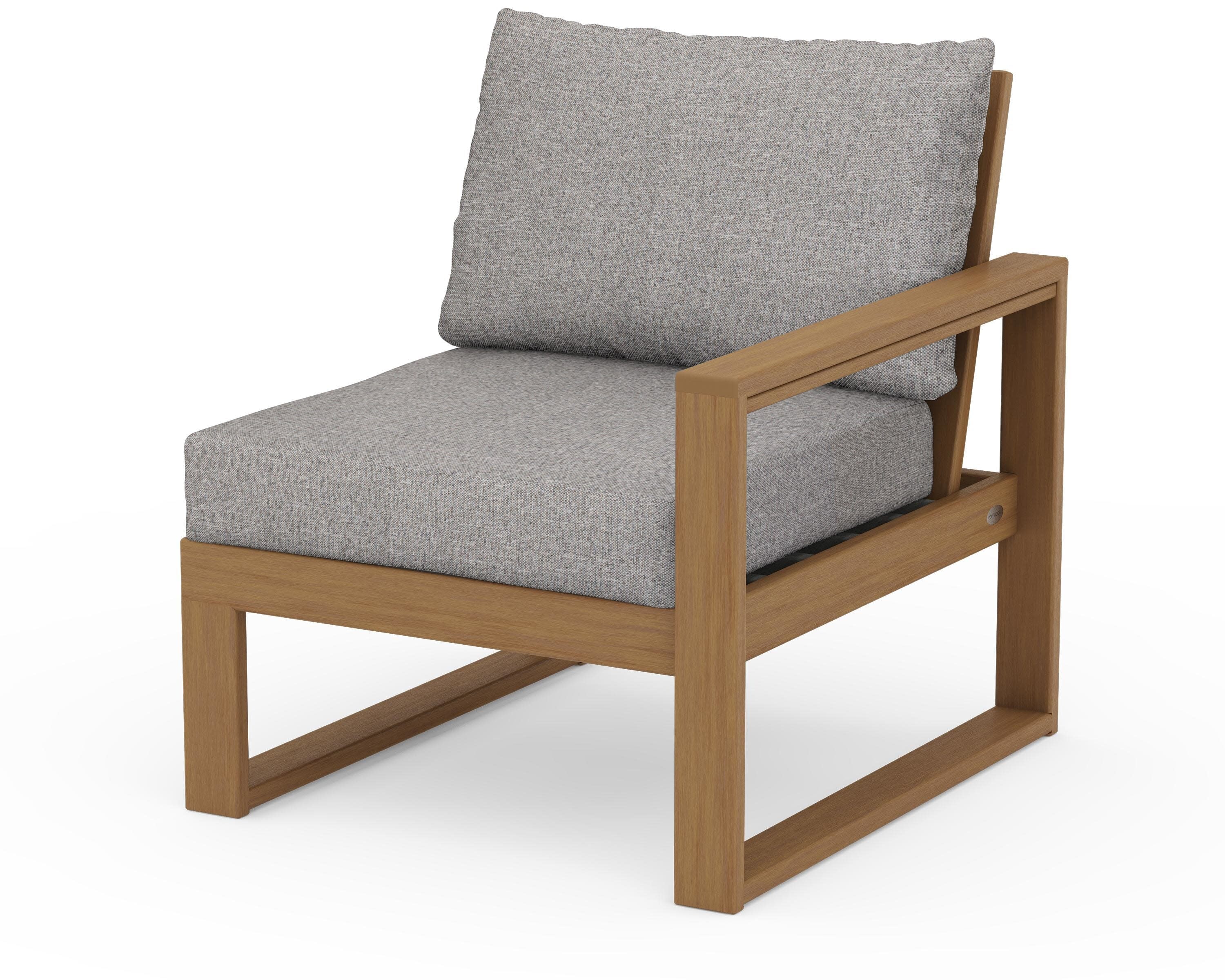 EDGE Modular Right Arm Chair in Natural / Grey Mist