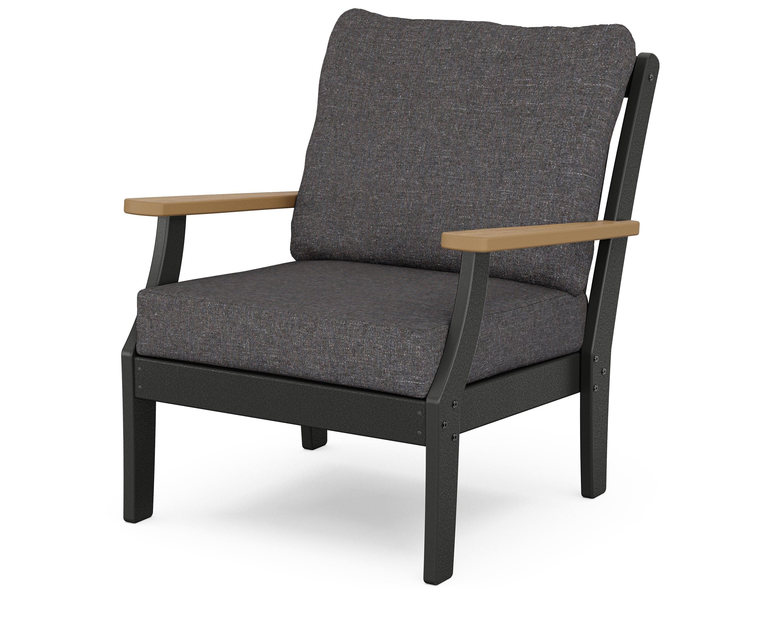 Braxton Deep Seating Chair in Black / Natural / Ash Charcoal