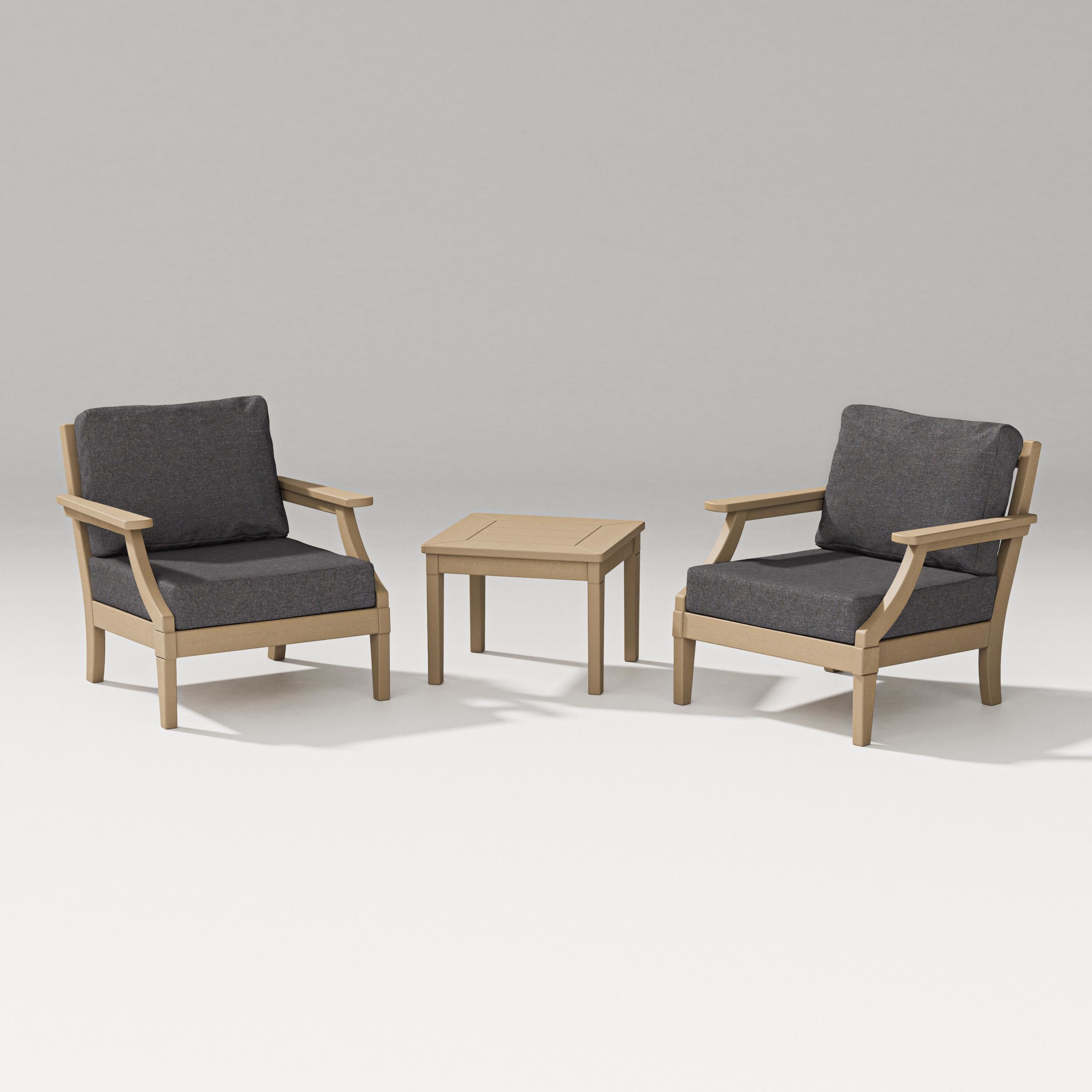 Estate 3-Piece Lounge Chair Set in Vintage Sahara / Ash Charcoal