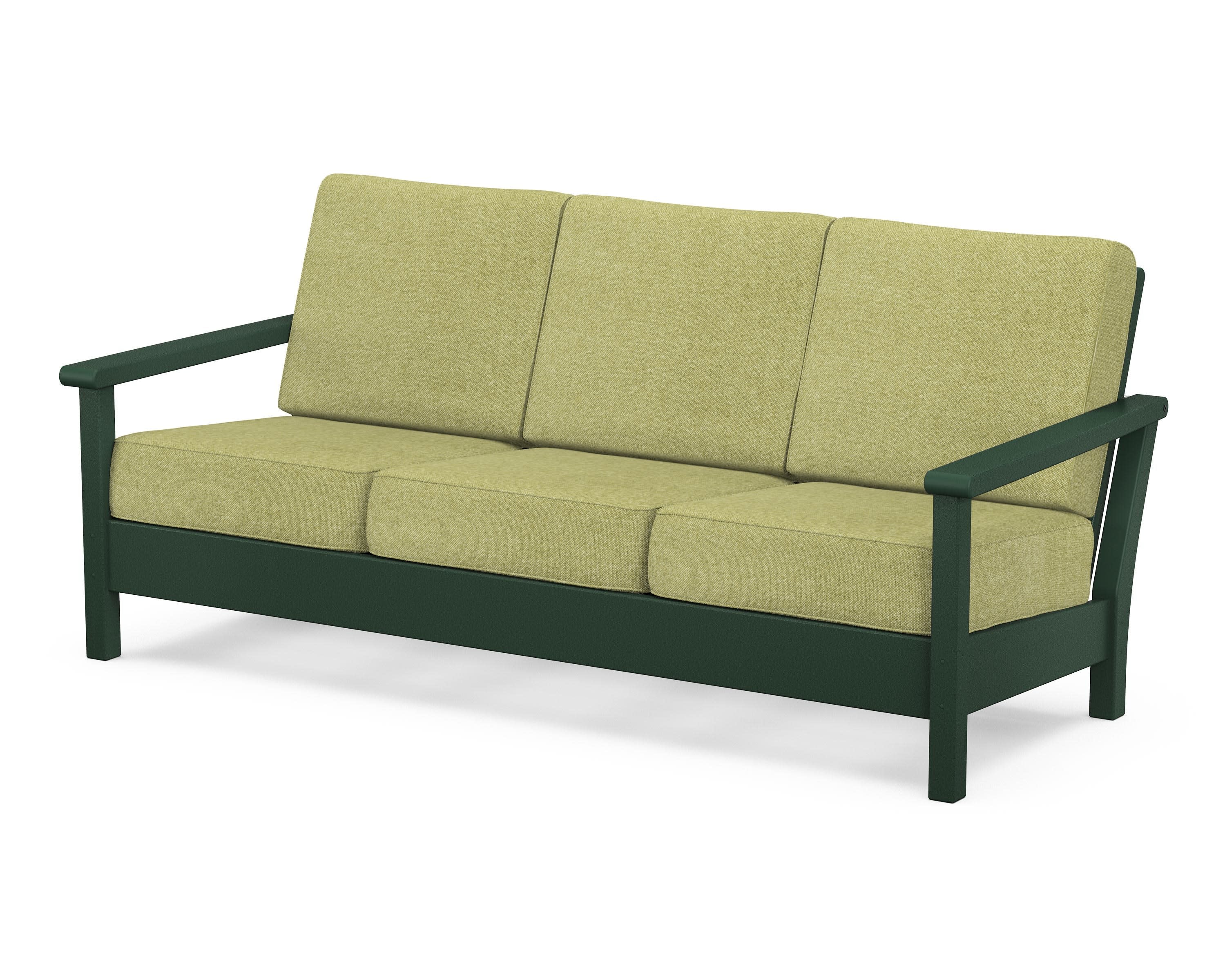 Harbour Deep Seating Sofa in Green / Chartreuse Boucle