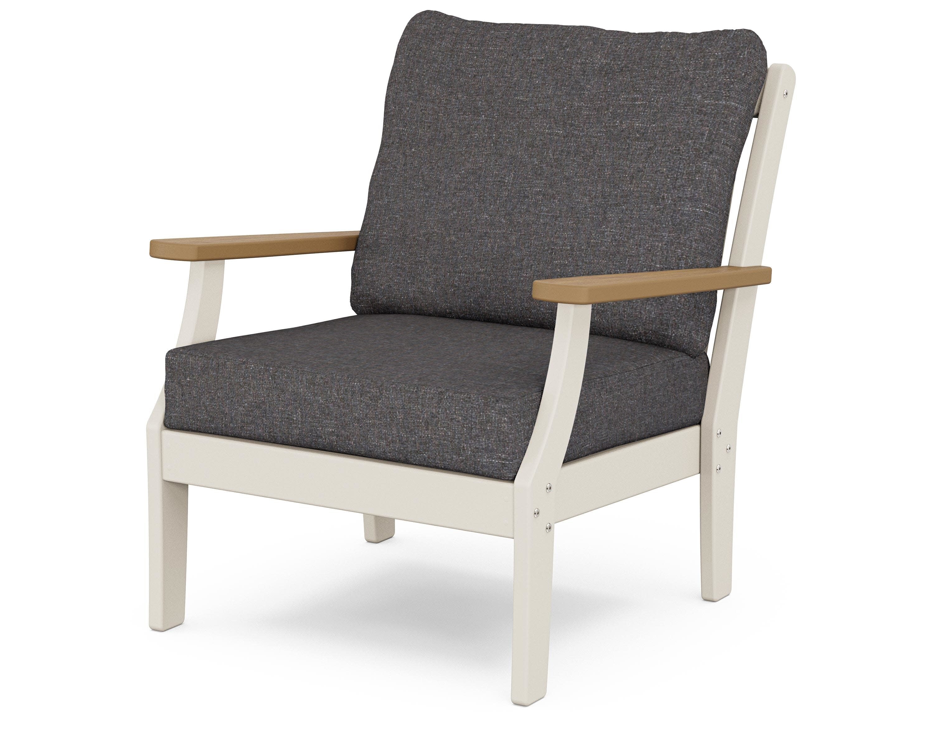 Braxton Deep Seating Chair in Sand / Natural / Ash Charcoal